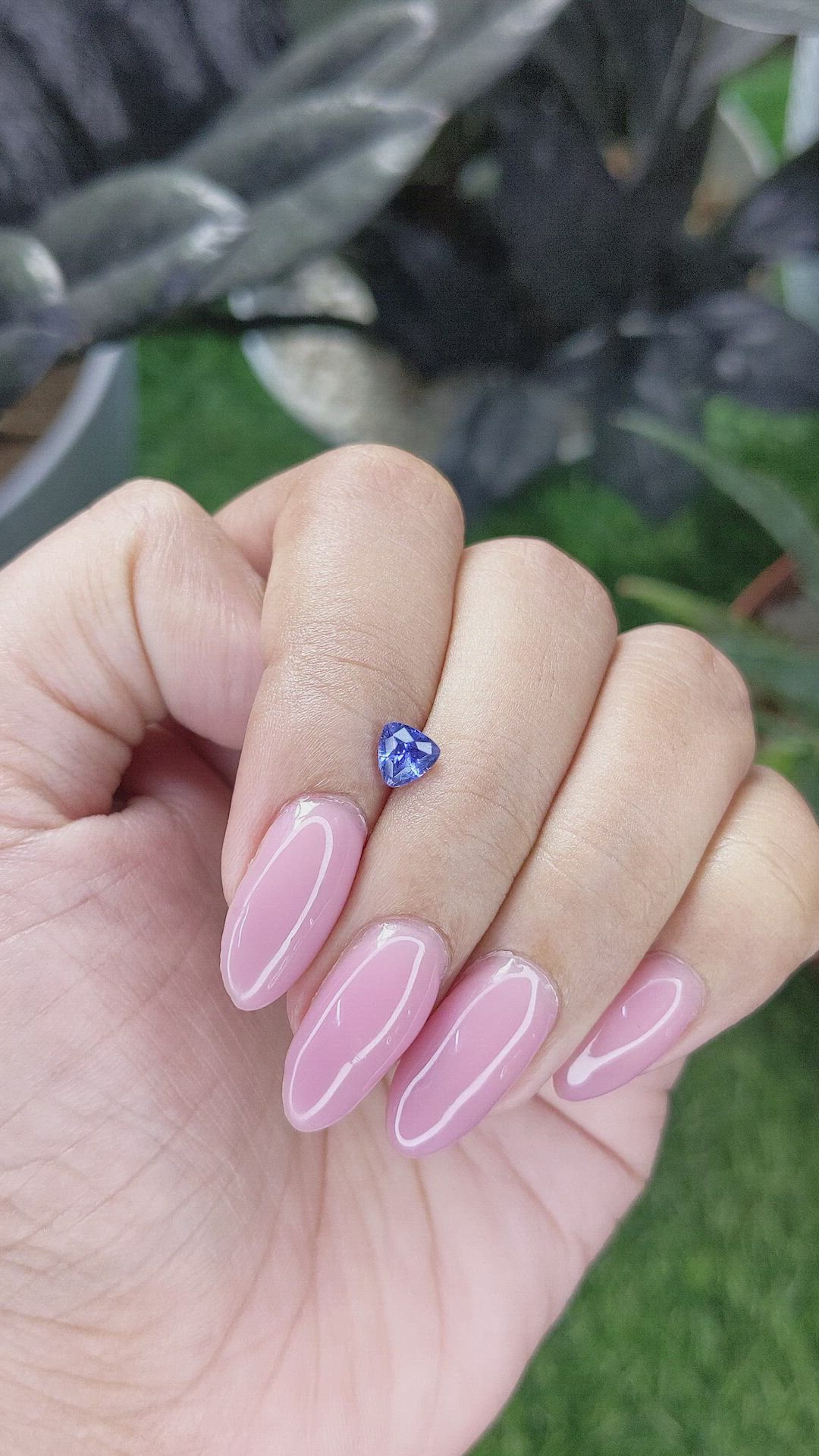 0.58 Ct. Blue Sapphire from Ceylon (Sri Lanka) Size Video