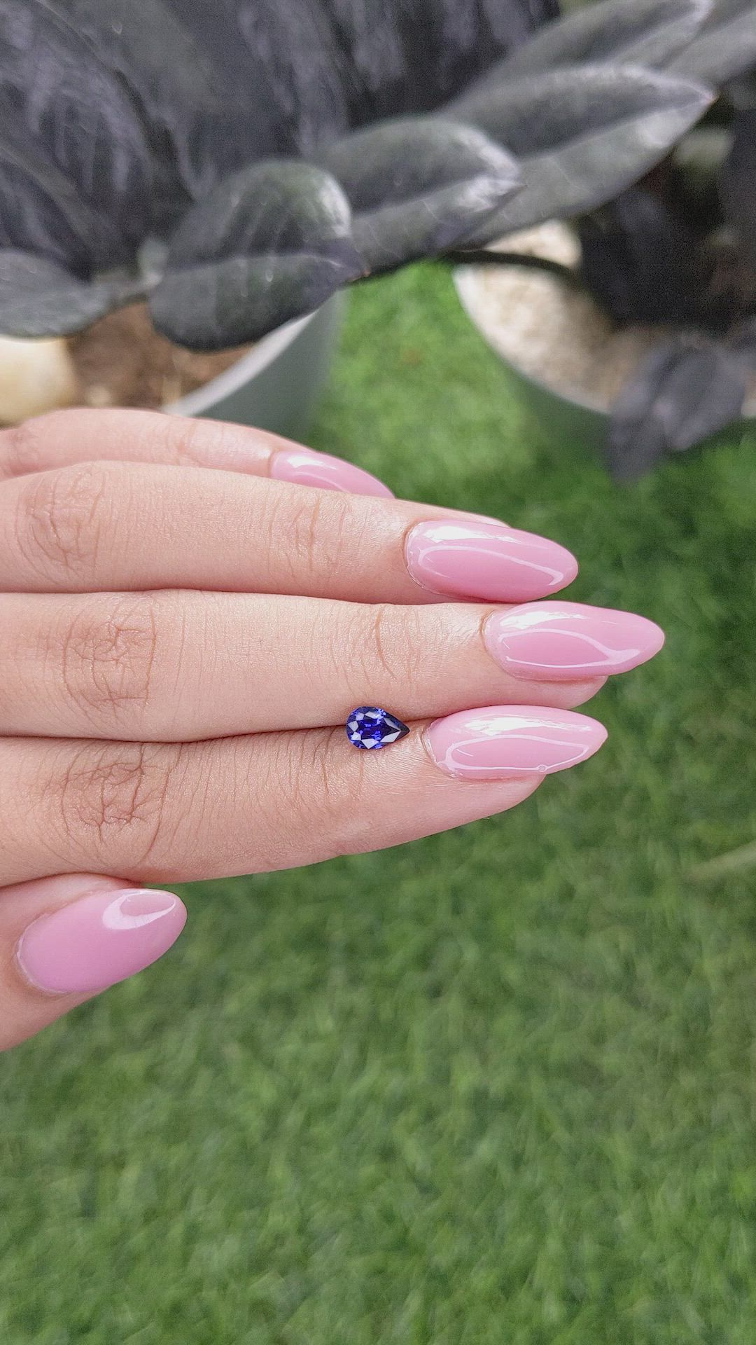 0.48 Ct. Blue Sapphire from Ceylon (Sri Lanka) Size Video