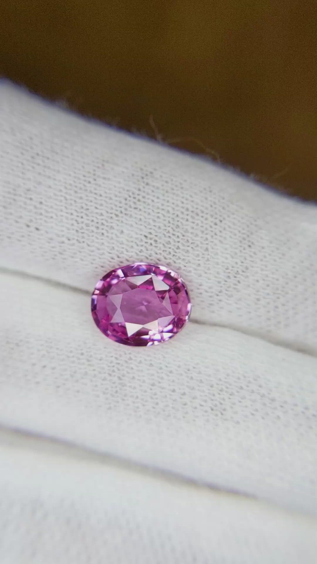 2.99 Ct. Pink Sapphire from Madagascar Size Video