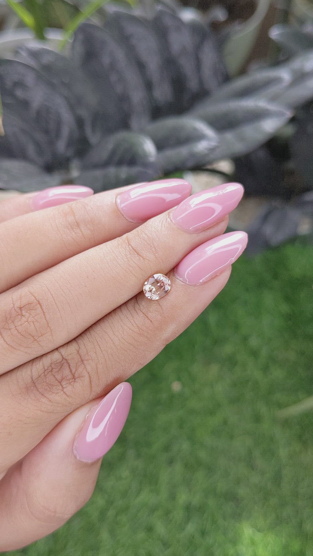 0.69 Ct. Padparadscha Sapphire from Ceylon (Sri Lanka) Size Video