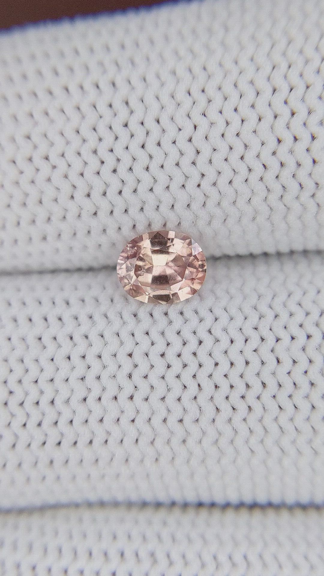 0.69 Ct. Padparadscha Sapphire from Ceylon (Sri Lanka) Size Video