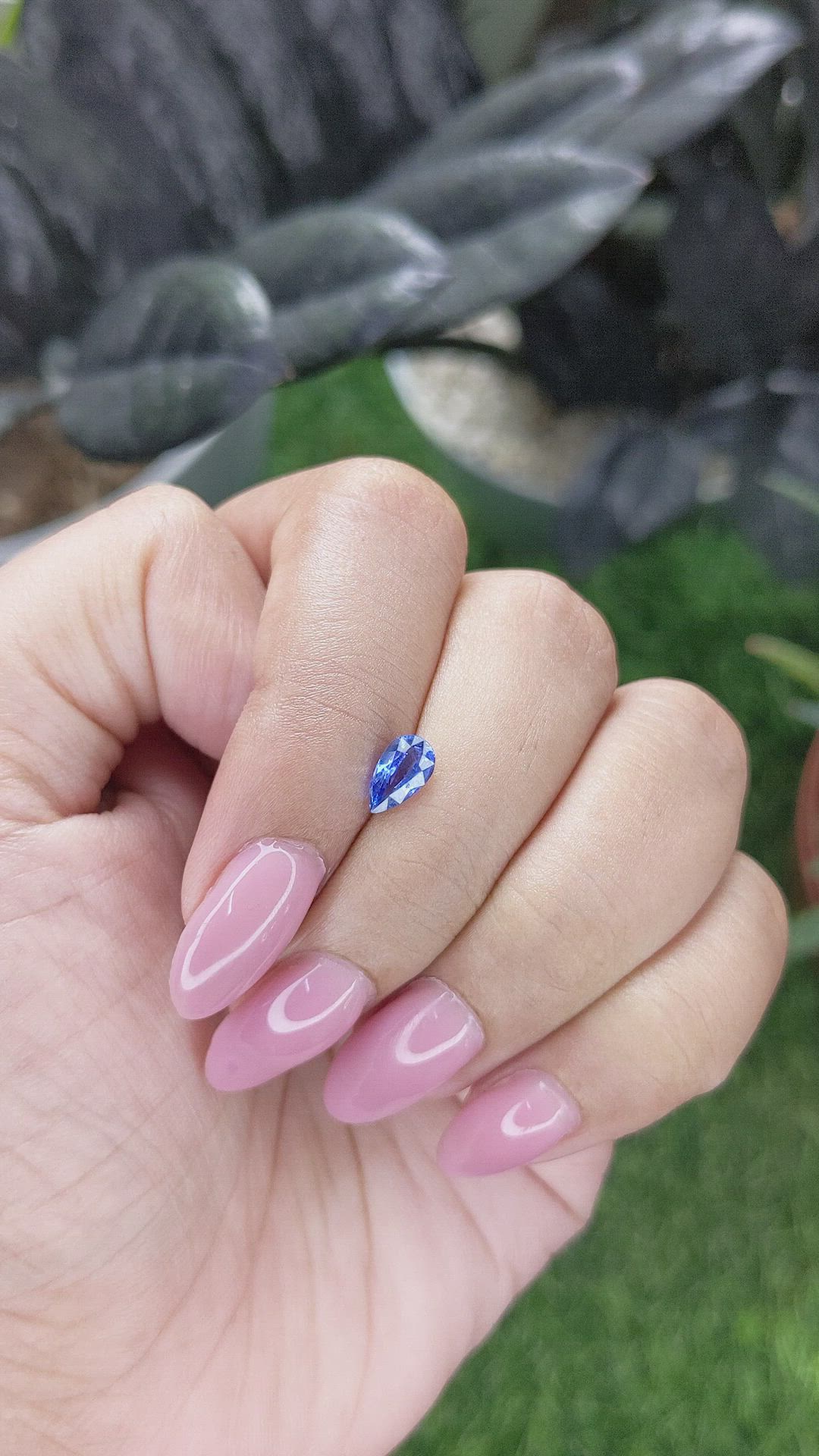 0.77 Ct. Blue Sapphire from Ceylon (Sri Lanka) Size Video