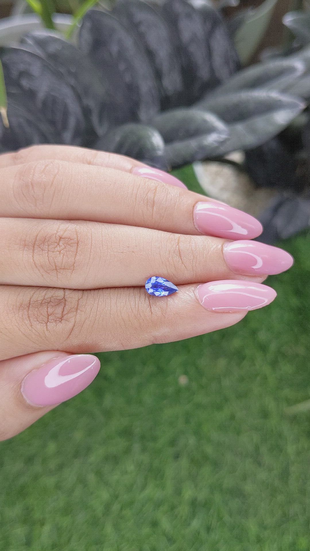 0.77 Ct. Blue Sapphire from Ceylon (Sri Lanka) Size Video