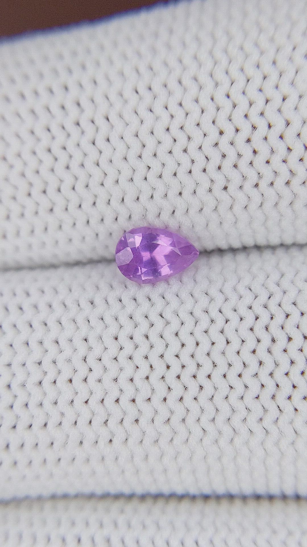 0.52 Ct. Pinkish Purple Sapphire from Ceylon (Sri Lanka) Size Video