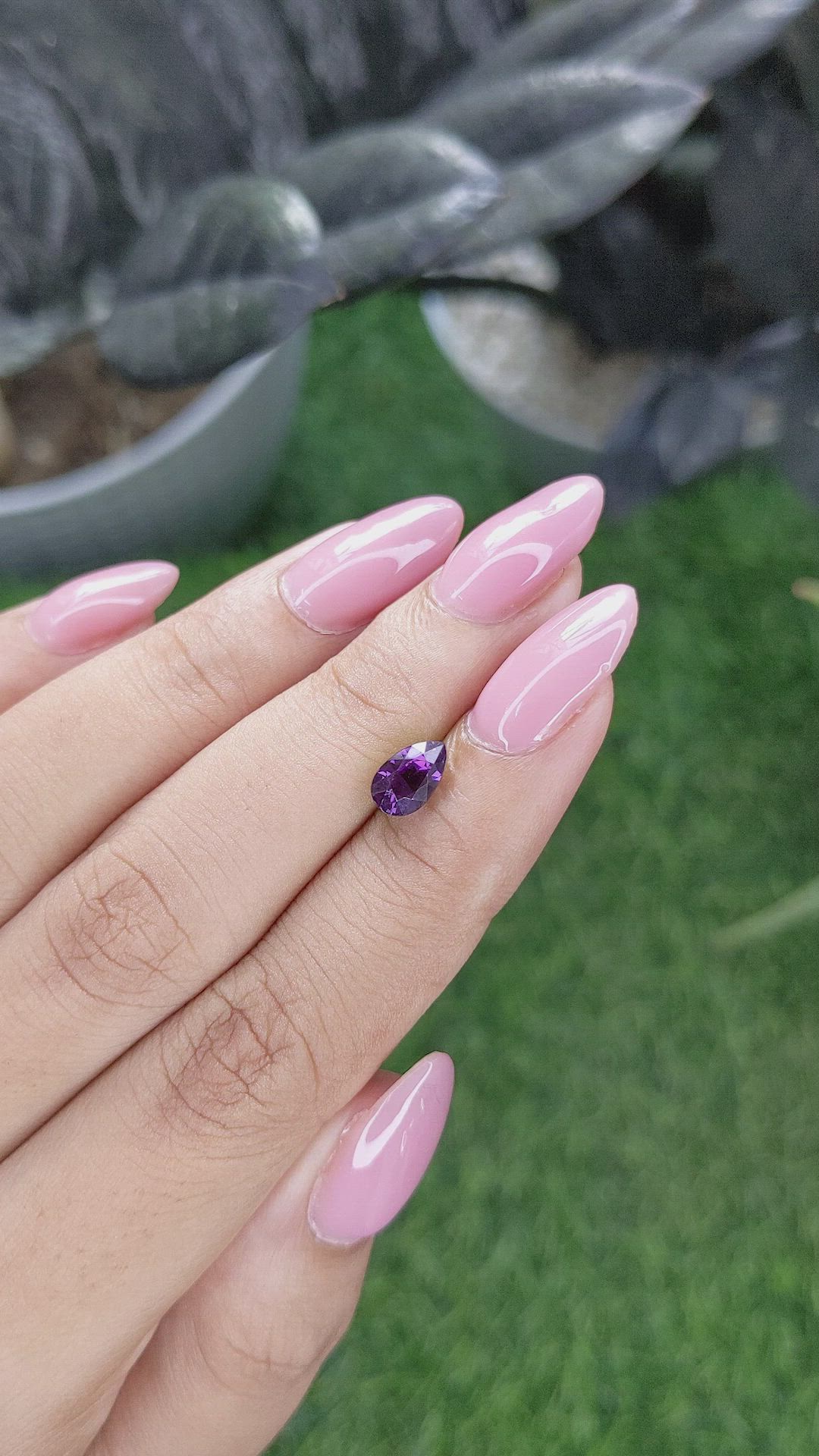 1.54 Ct. Purple Sapphire from Ceylon (Sri Lanka) Size Video