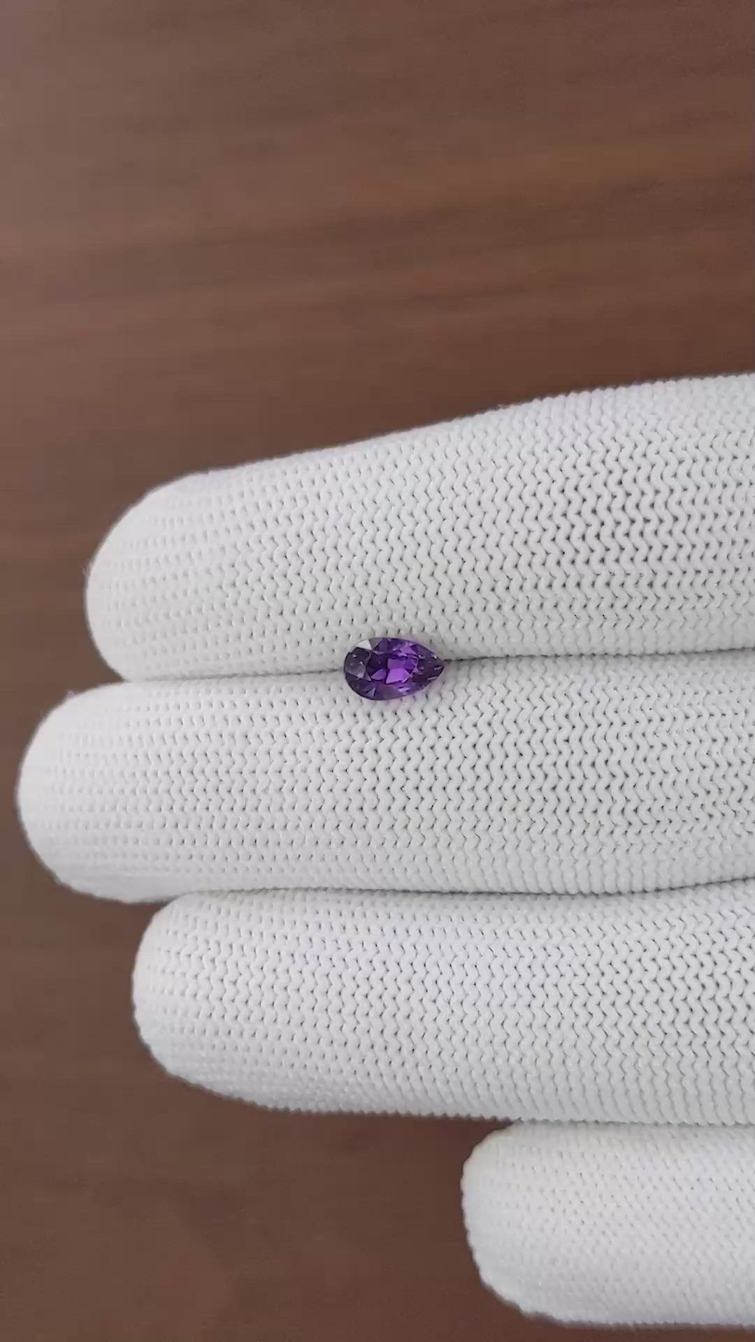 1.54 Ct. Purple Sapphire from Ceylon (Sri Lanka) Size Video