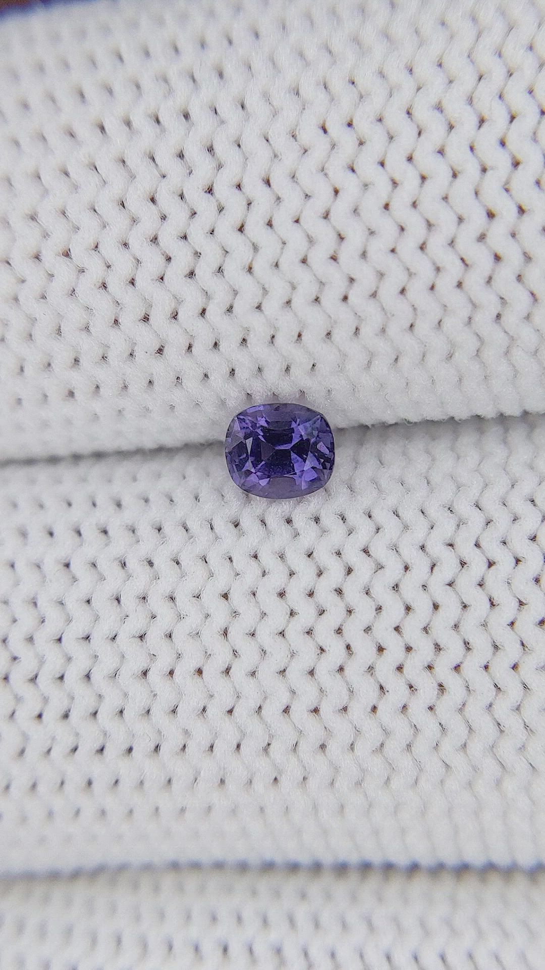0.34 Ct. Bluish Purple Sapphire from Ceylon (Sri Lanka) Size Video