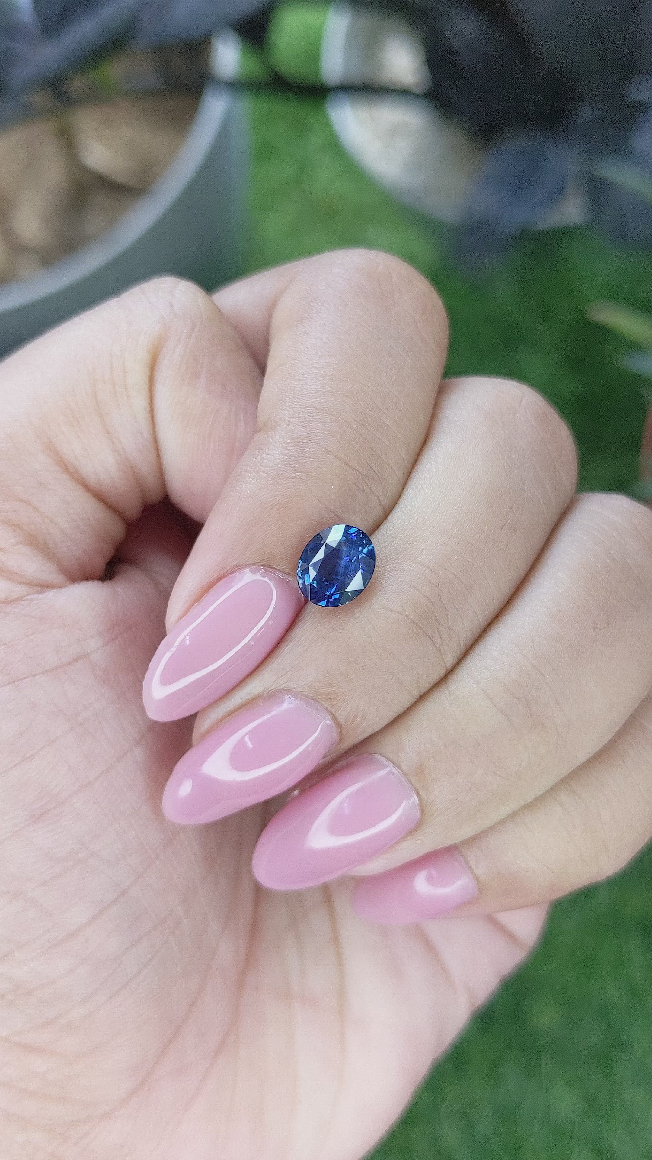 1.77 Ct. Blue Sapphire from Ceylon (Sri Lanka) Size Video