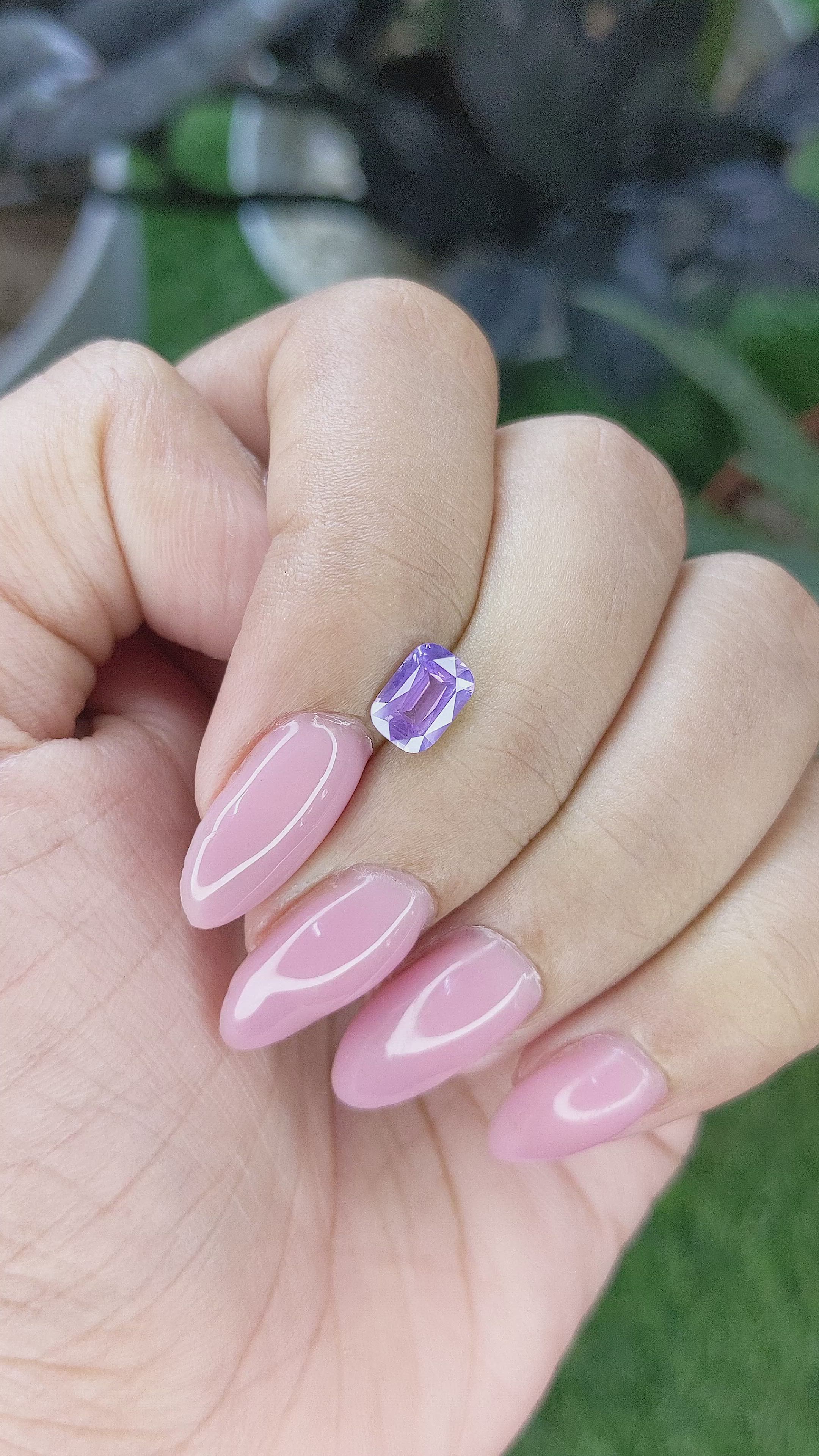 1.12 Ct. Bluish Purple Sapphire from Ceylon (Sri Lanka) Size Video