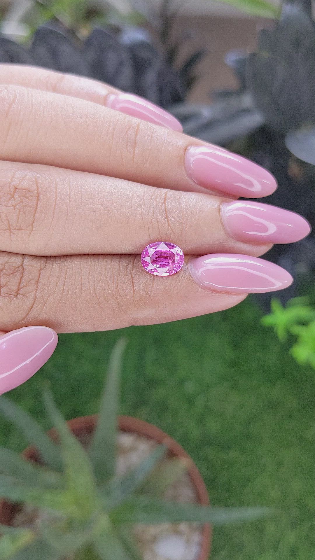 1.54 Ct. Pink Sapphire from Madagascar Size Video