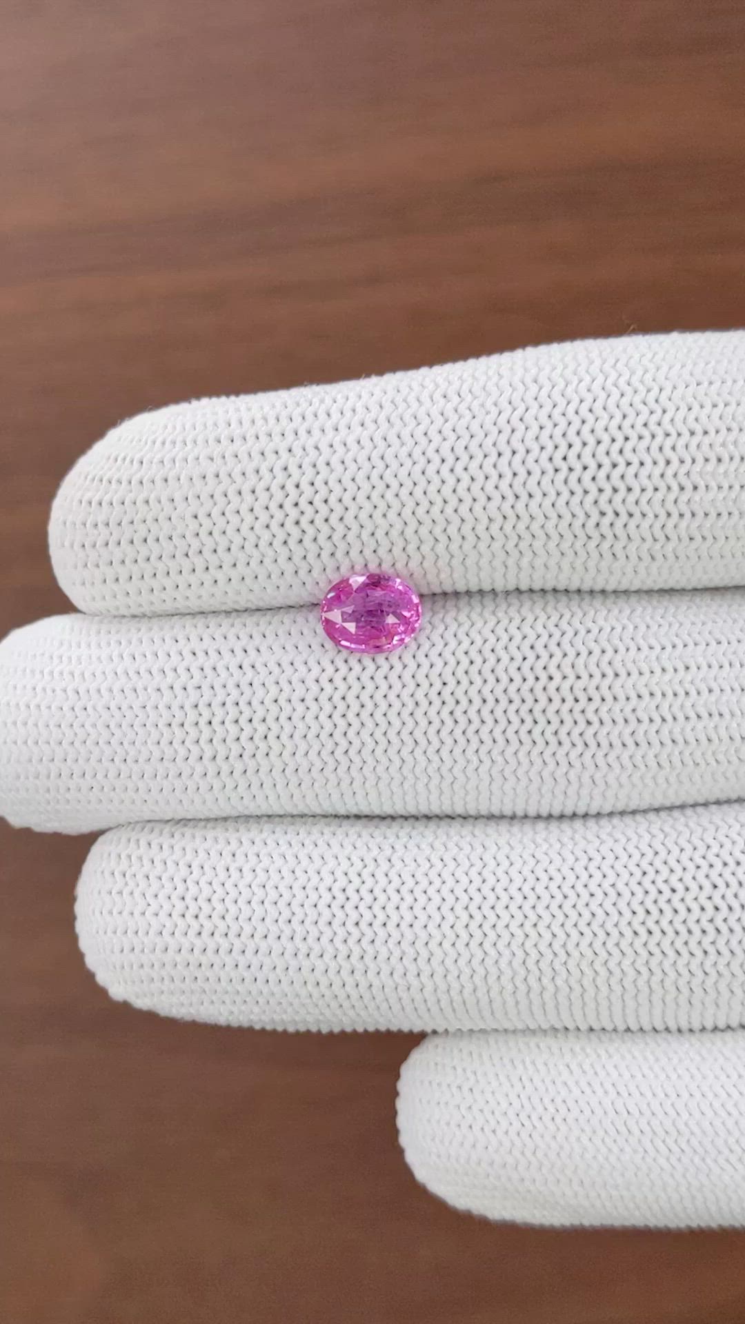 1.54 Ct. Pink Sapphire from Madagascar Size Video