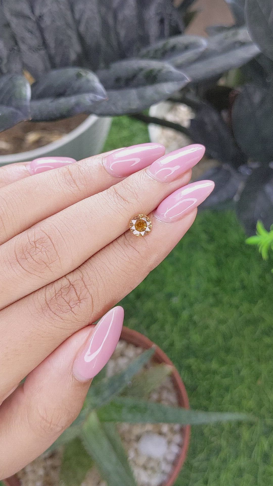 1.02 Ct. Yellowish Brown Sapphire from Madagascar Size Video