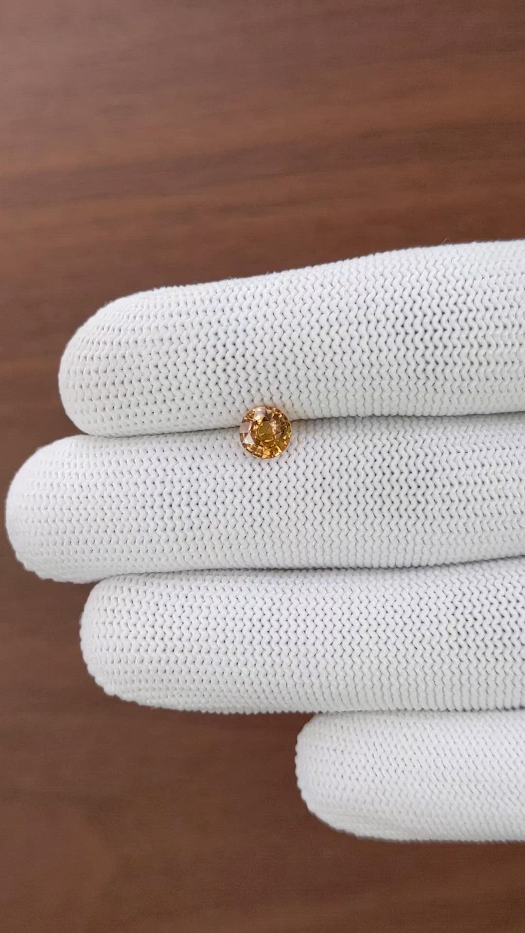 1.02 Ct. Yellowish Brown Sapphire from Madagascar Size Video