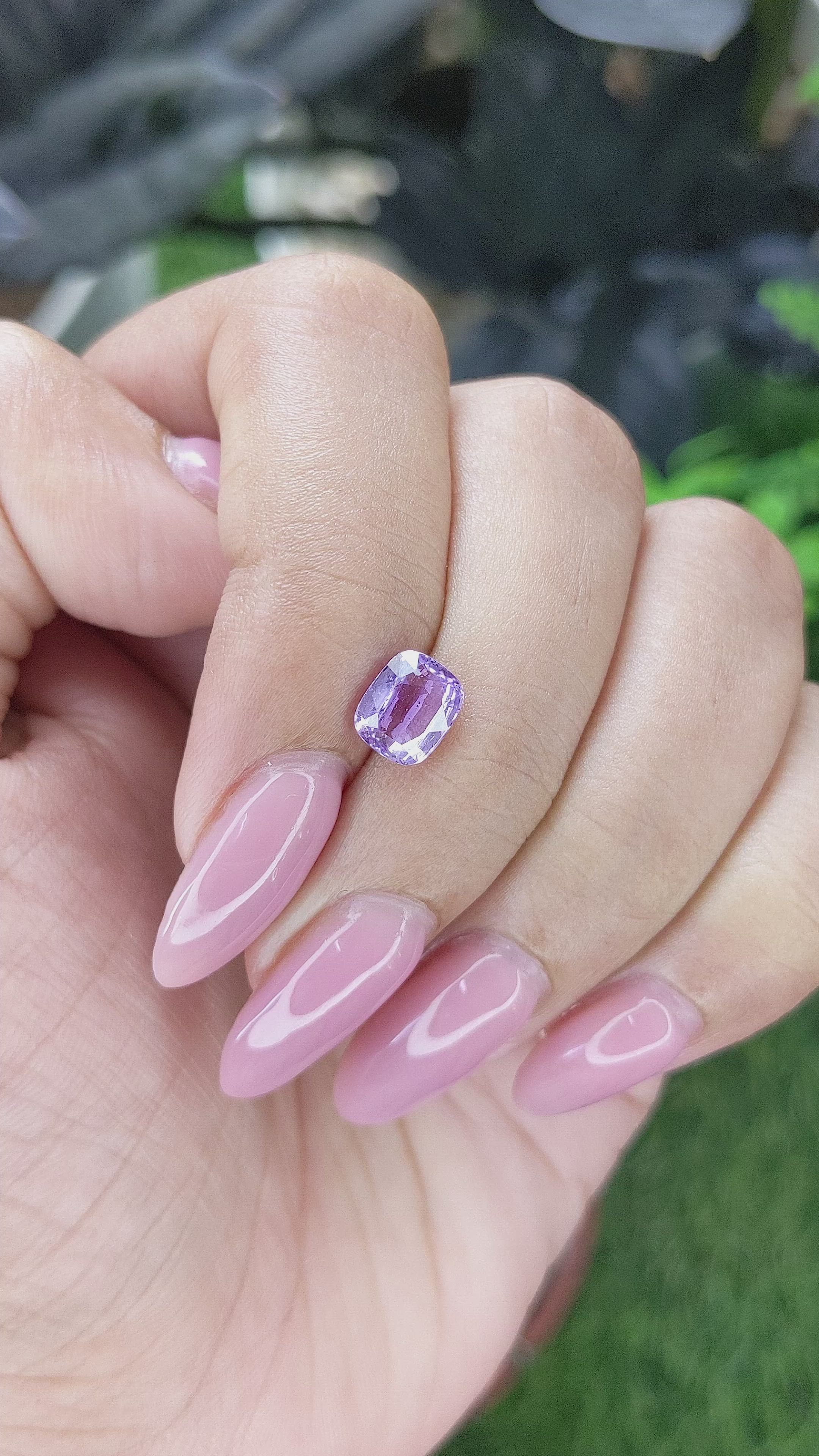 1.50 Ct. Purple Sapphire from Madagascar Size Video