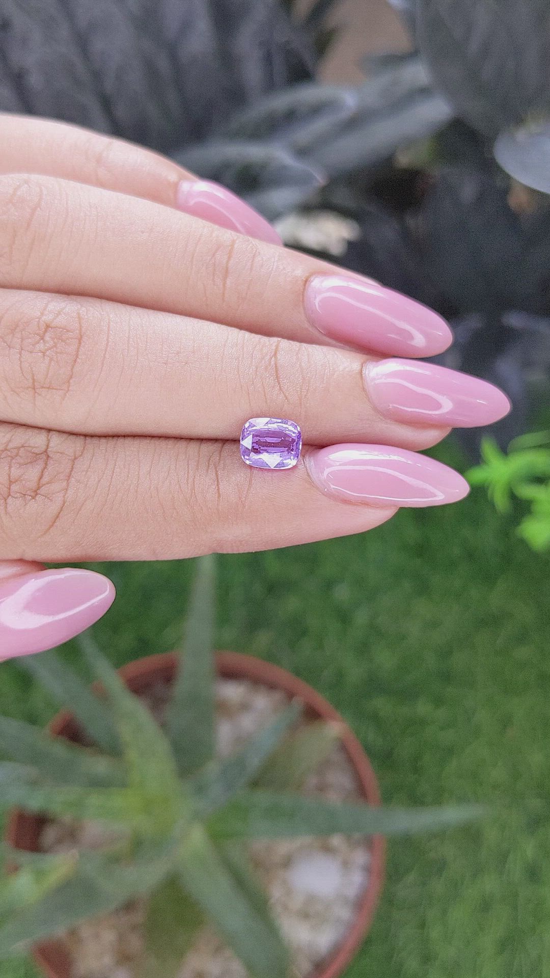 1.50 Ct. Purple Sapphire from Madagascar Size Video