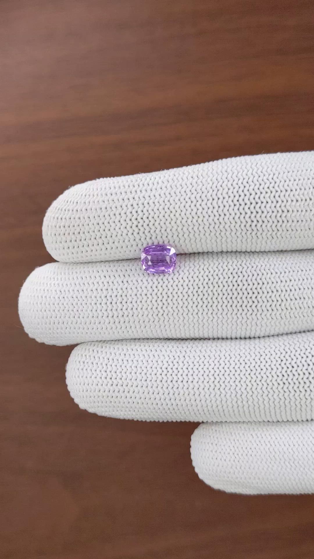 1.50 Ct. Purple Sapphire from Madagascar Size Video