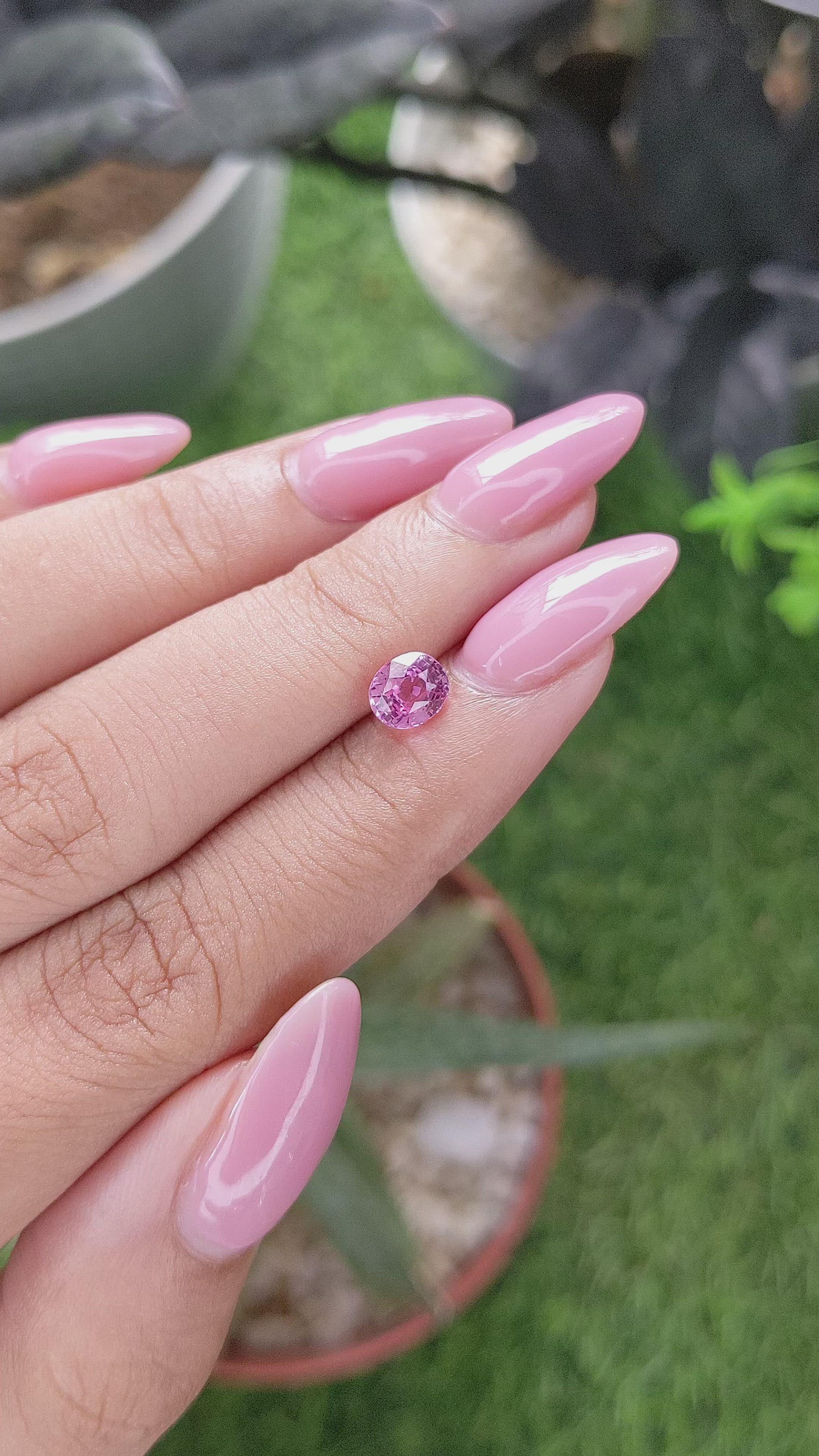 1.03 Ct. Pink Sapphire from Madagascar Size Video