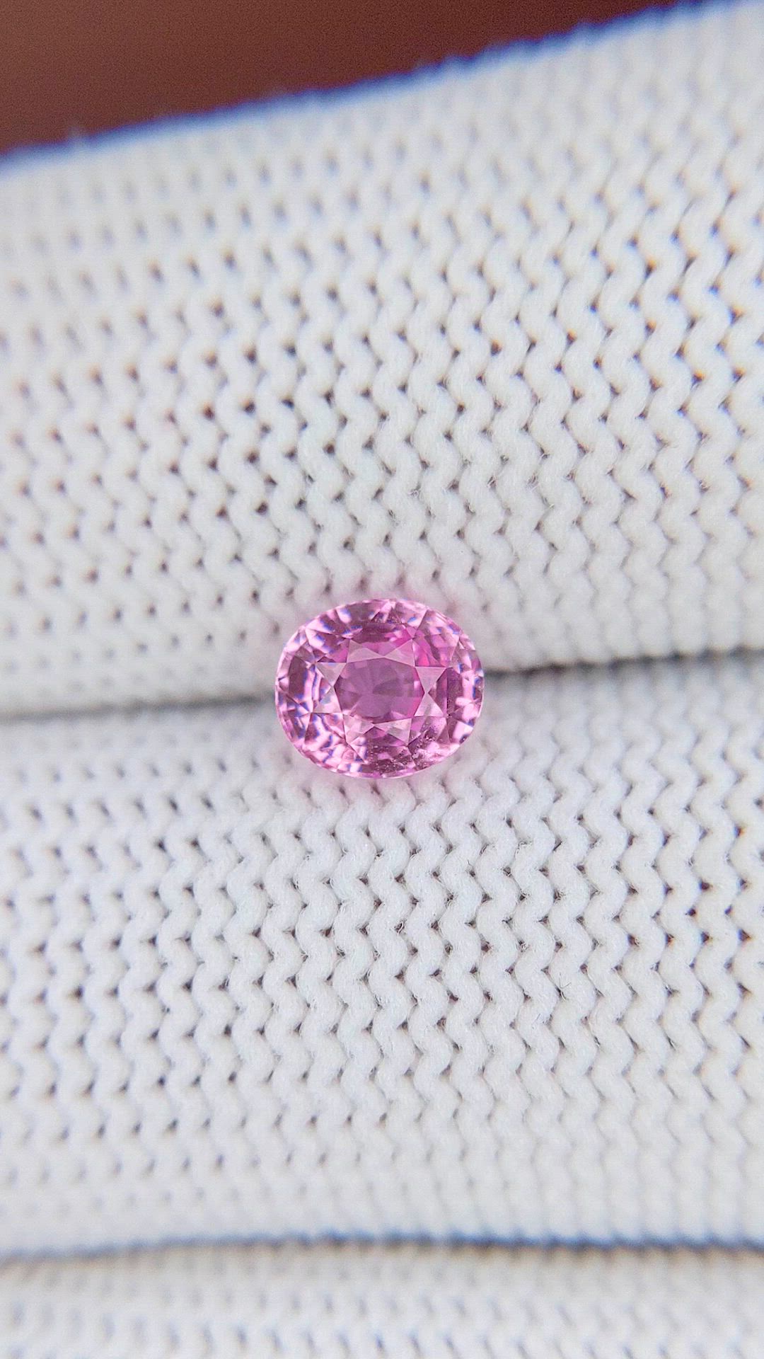 1.03 Ct. Pink Sapphire from Madagascar Size Video