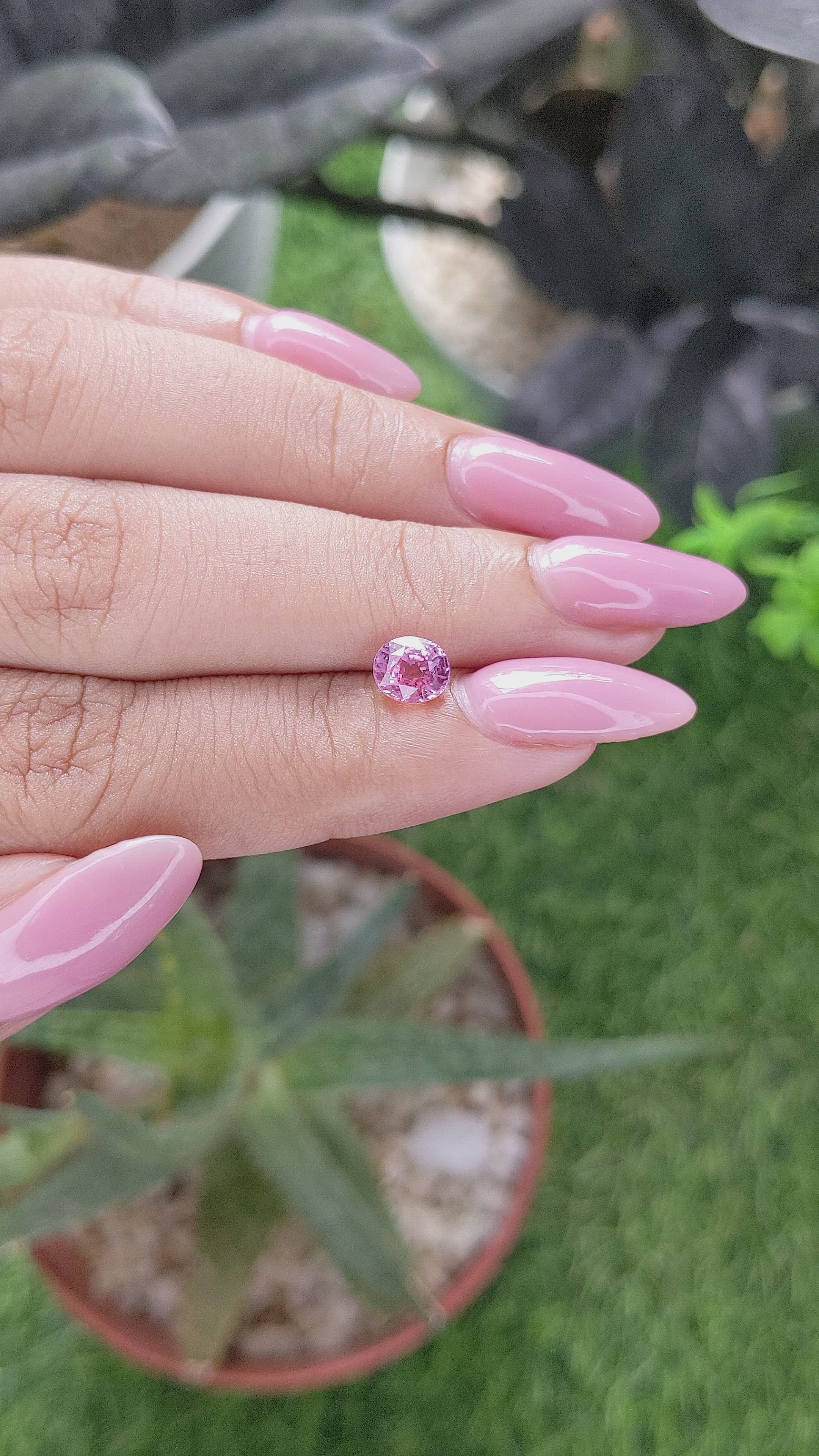 1.03 Ct. Pink Sapphire from Madagascar Size Video