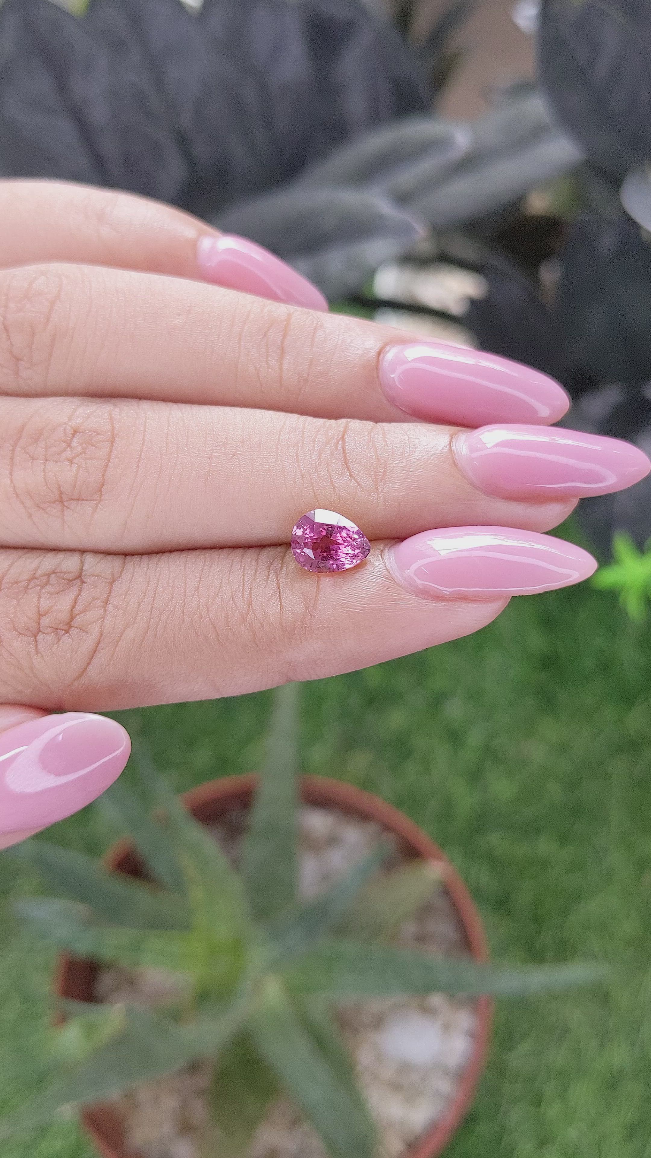 1.58 Ct. Pink Sapphire from Madagascar Size Video