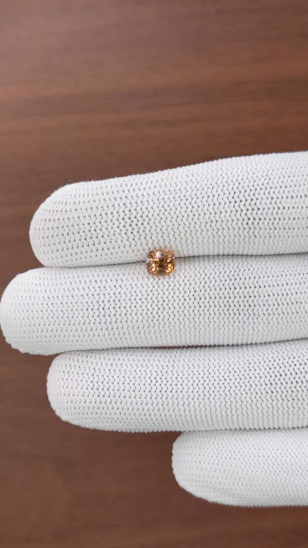 1.14 Ct. Yellowish Brown Sapphire from Madagascar Size Video
