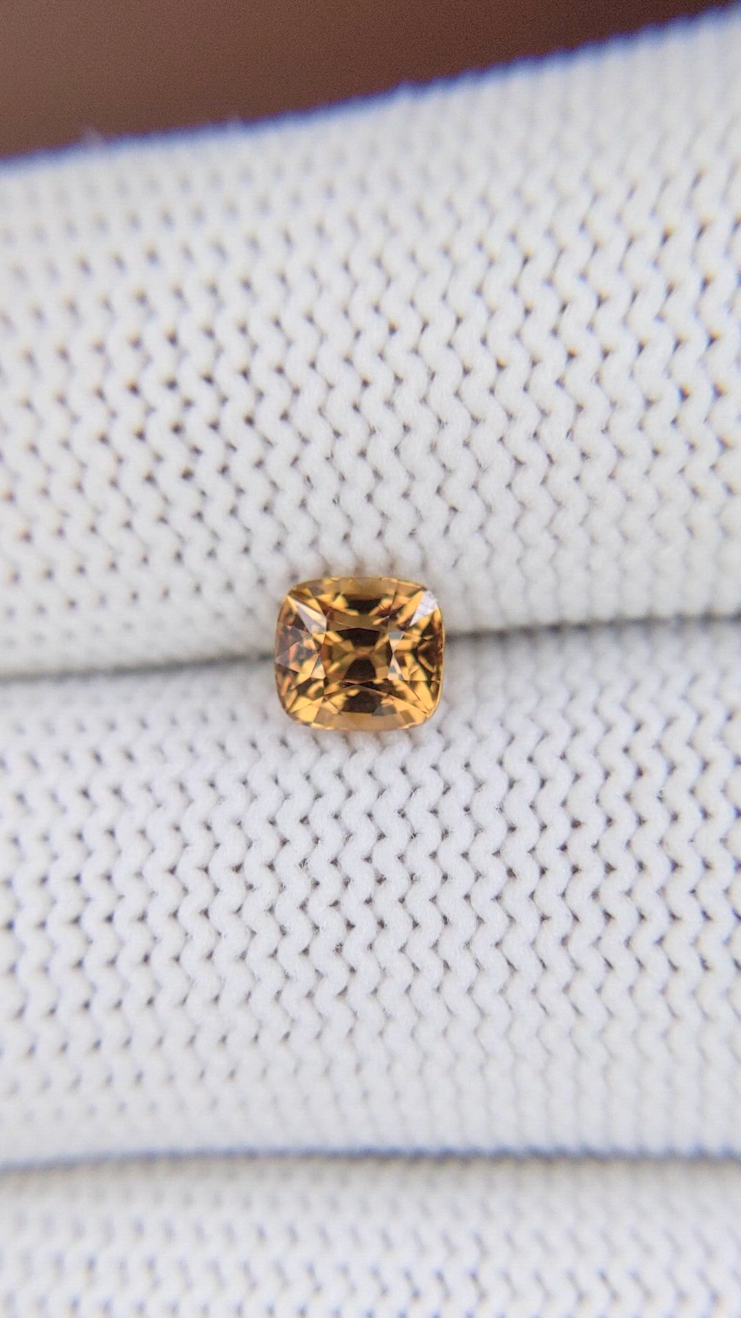 1.14 Ct. Yellowish Brown Sapphire from Madagascar Size Video