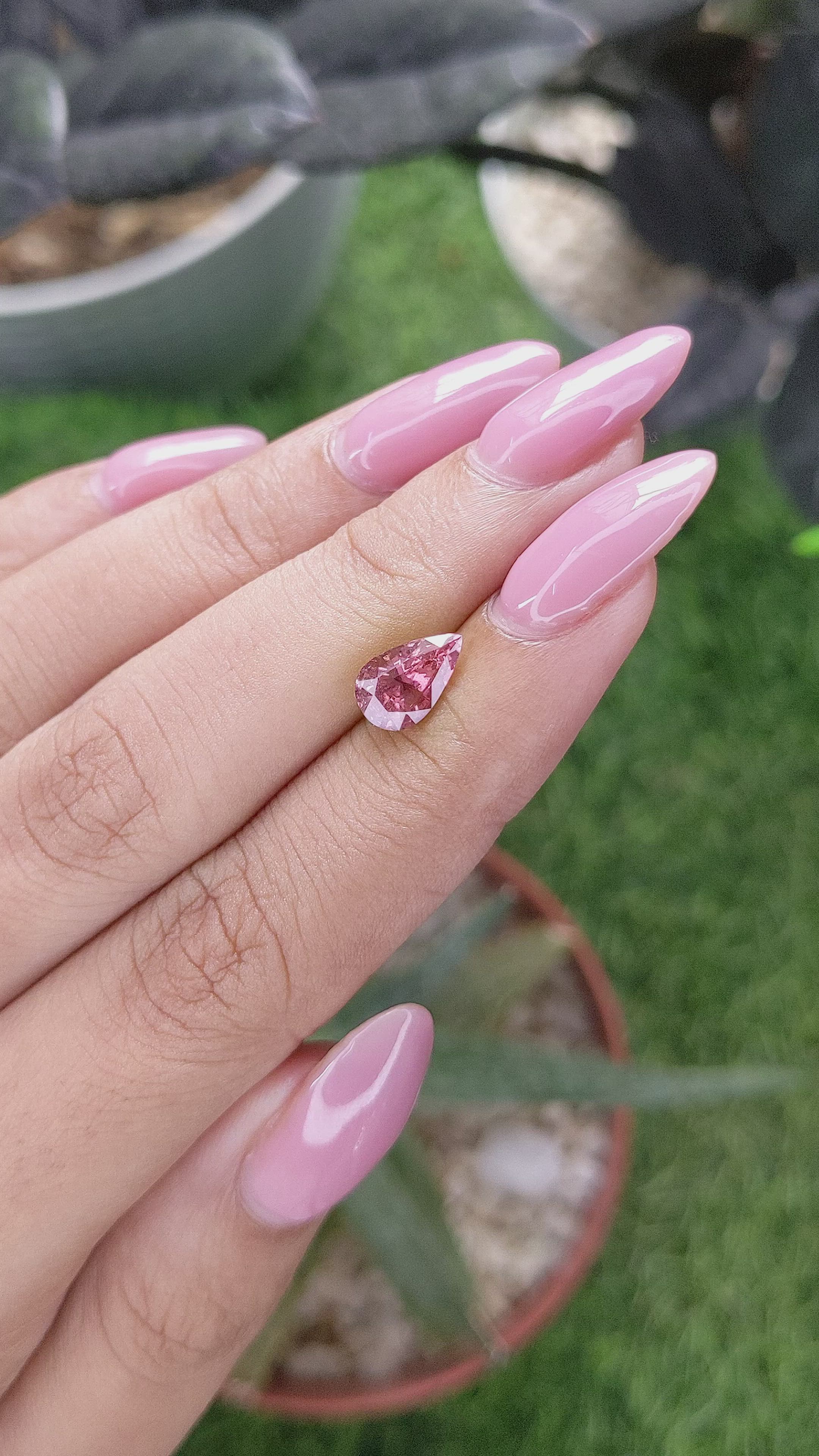 1.69 Ct. Reddish Pink Sapphire from Madagascar Size Video