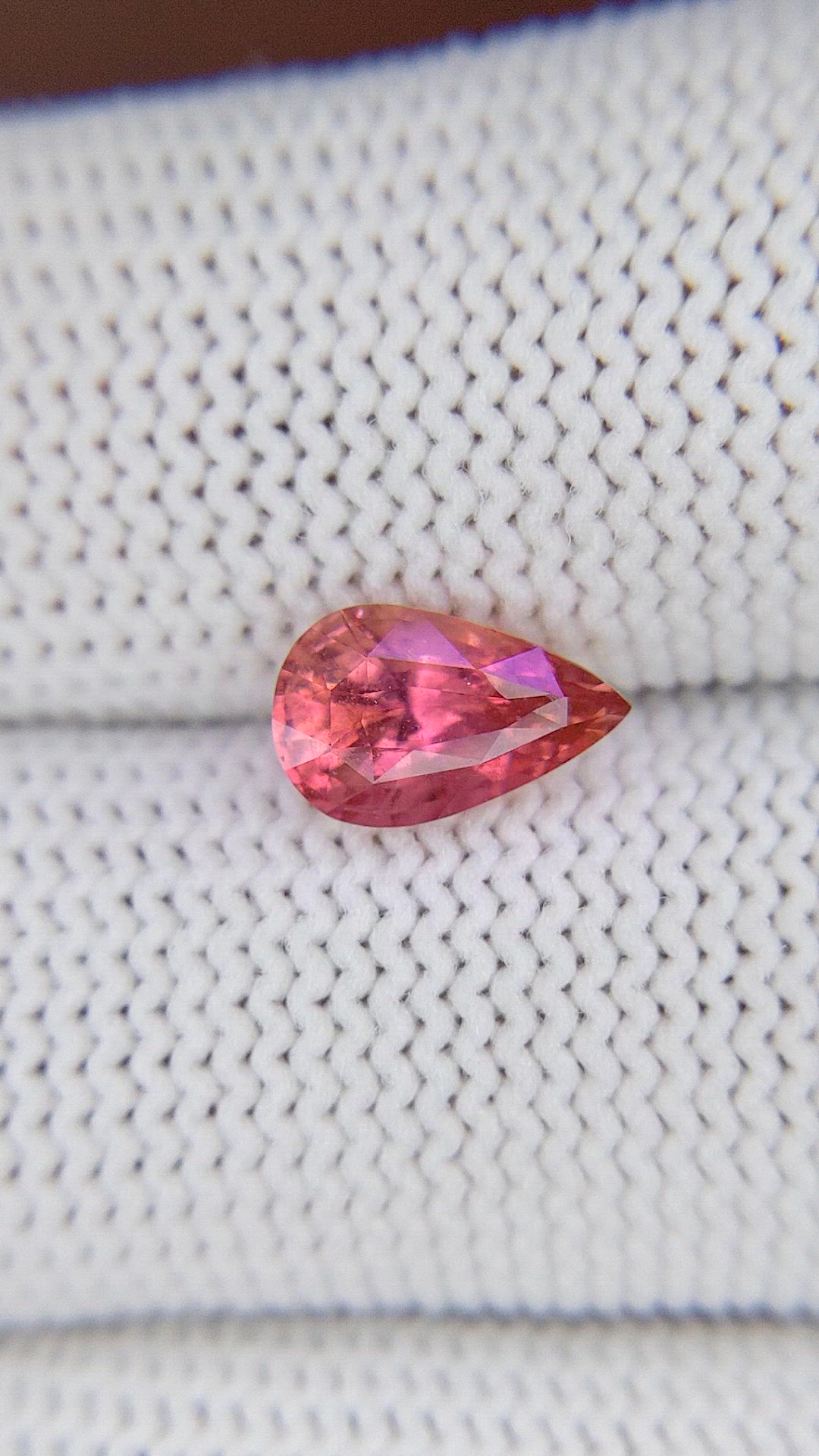 1.69 Ct. Reddish Pink Sapphire from Madagascar Size Video
