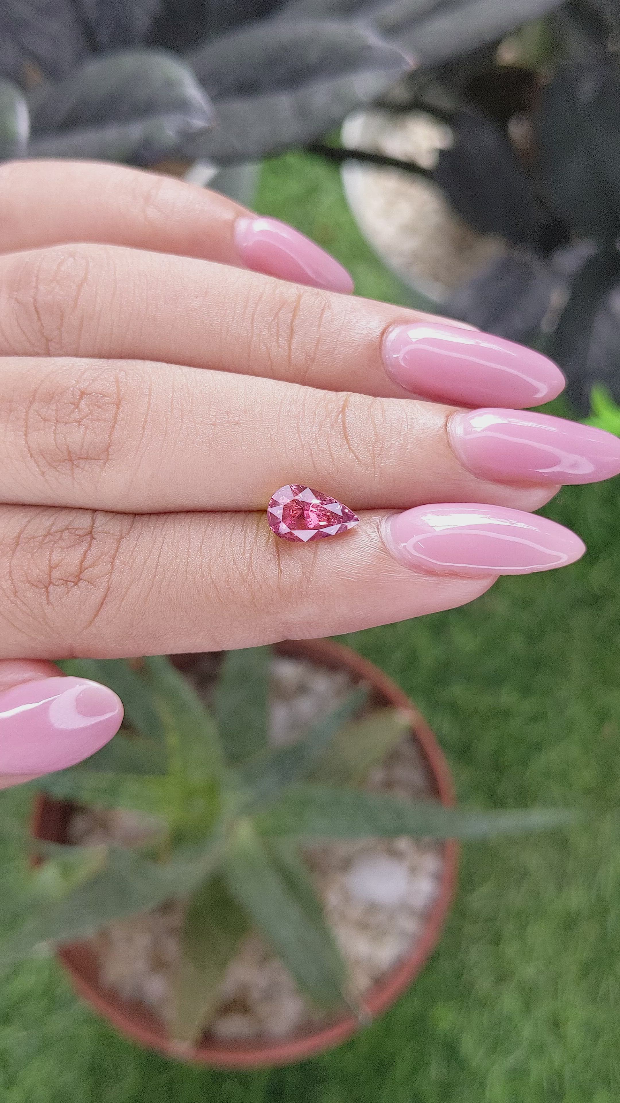 1.69 Ct. Reddish Pink Sapphire from Madagascar Size Video