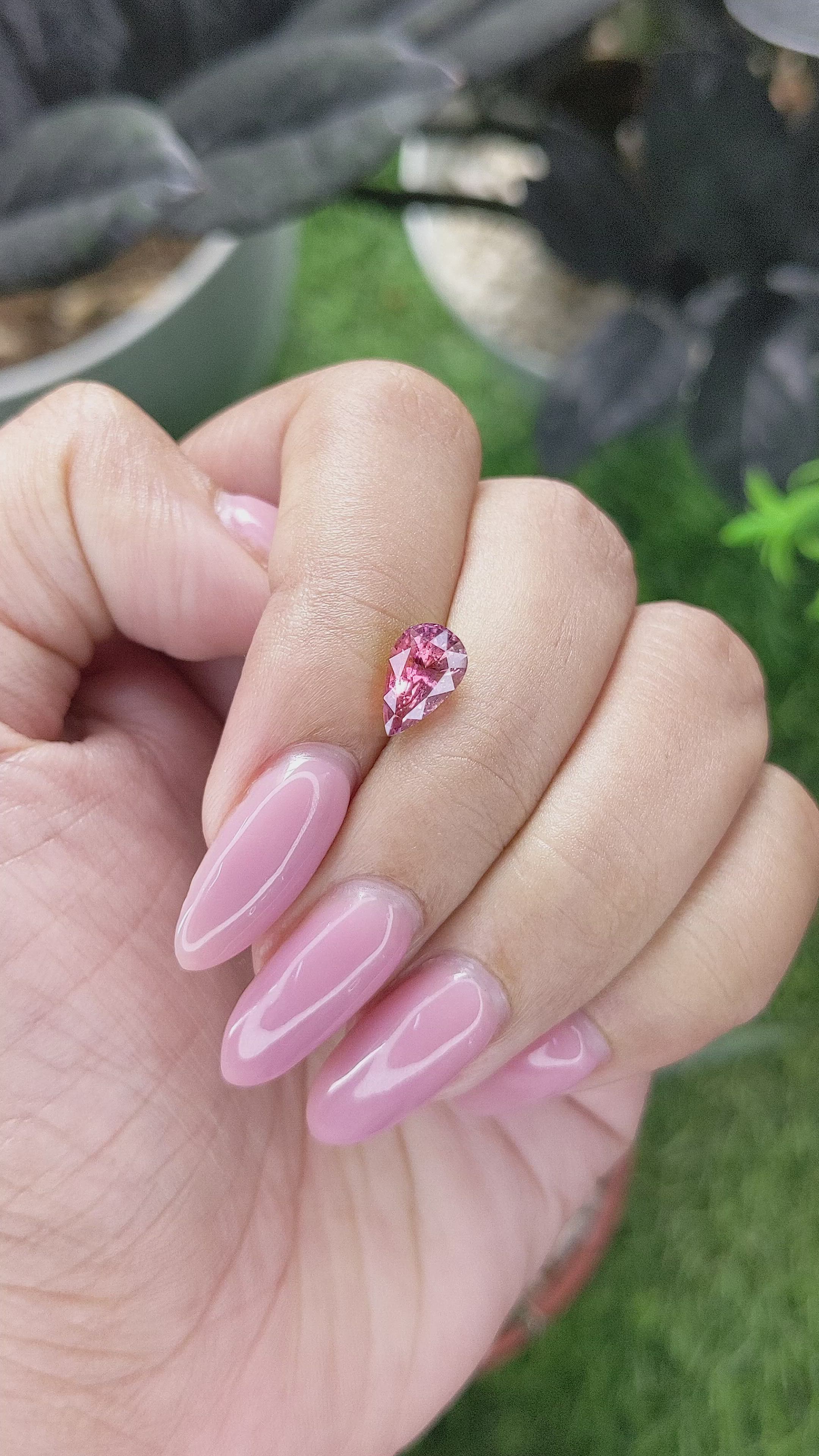 1.69 Ct. Reddish Pink Sapphire from Madagascar Size Video