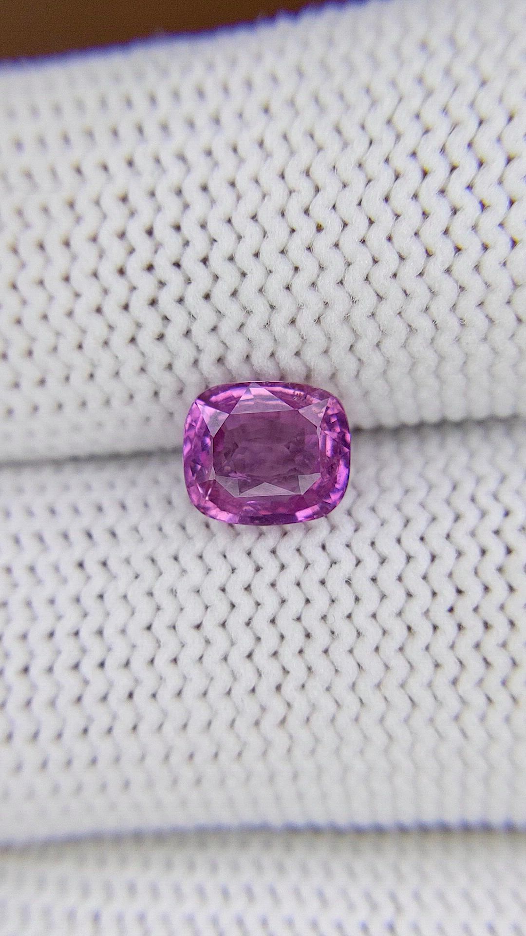 1.53 Ct. Purple Sapphire from Madagascar Size Video