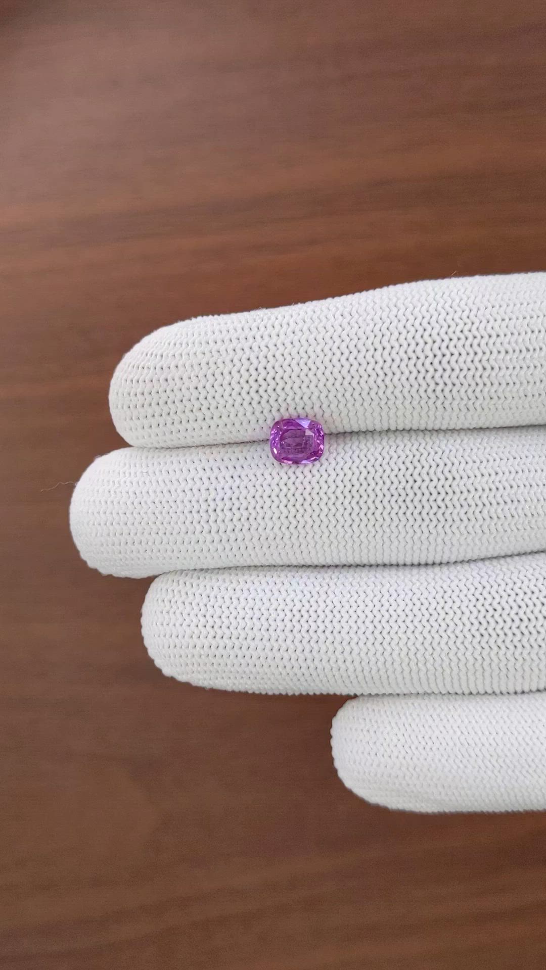 1.53 Ct. Purple Sapphire from Madagascar Size Video