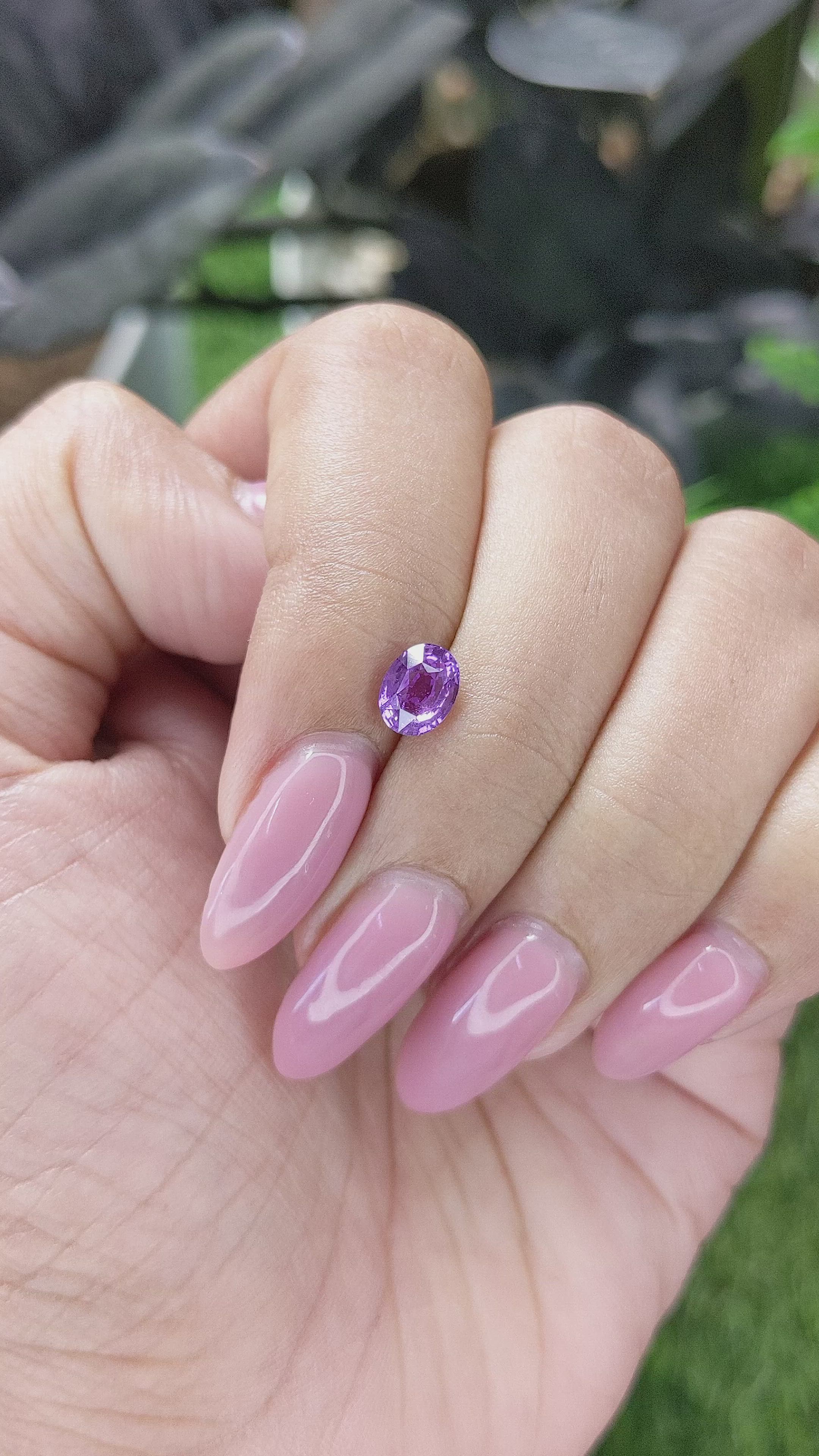 1.01 Ct. Purple Sapphire from Madagascar Size Video
