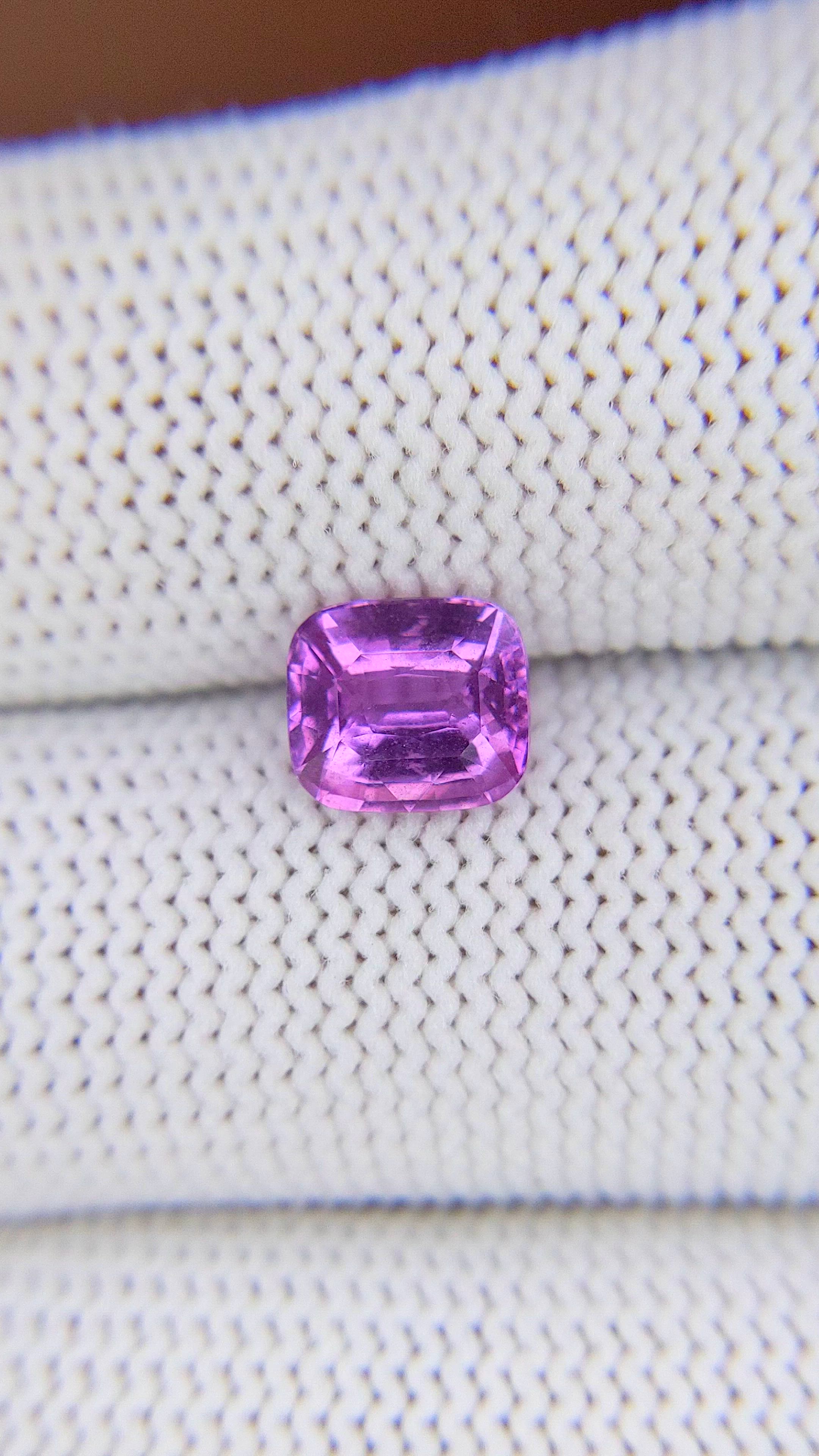 2.02 Ct. Pinkish Purple Sapphire from Madagascar Size Video