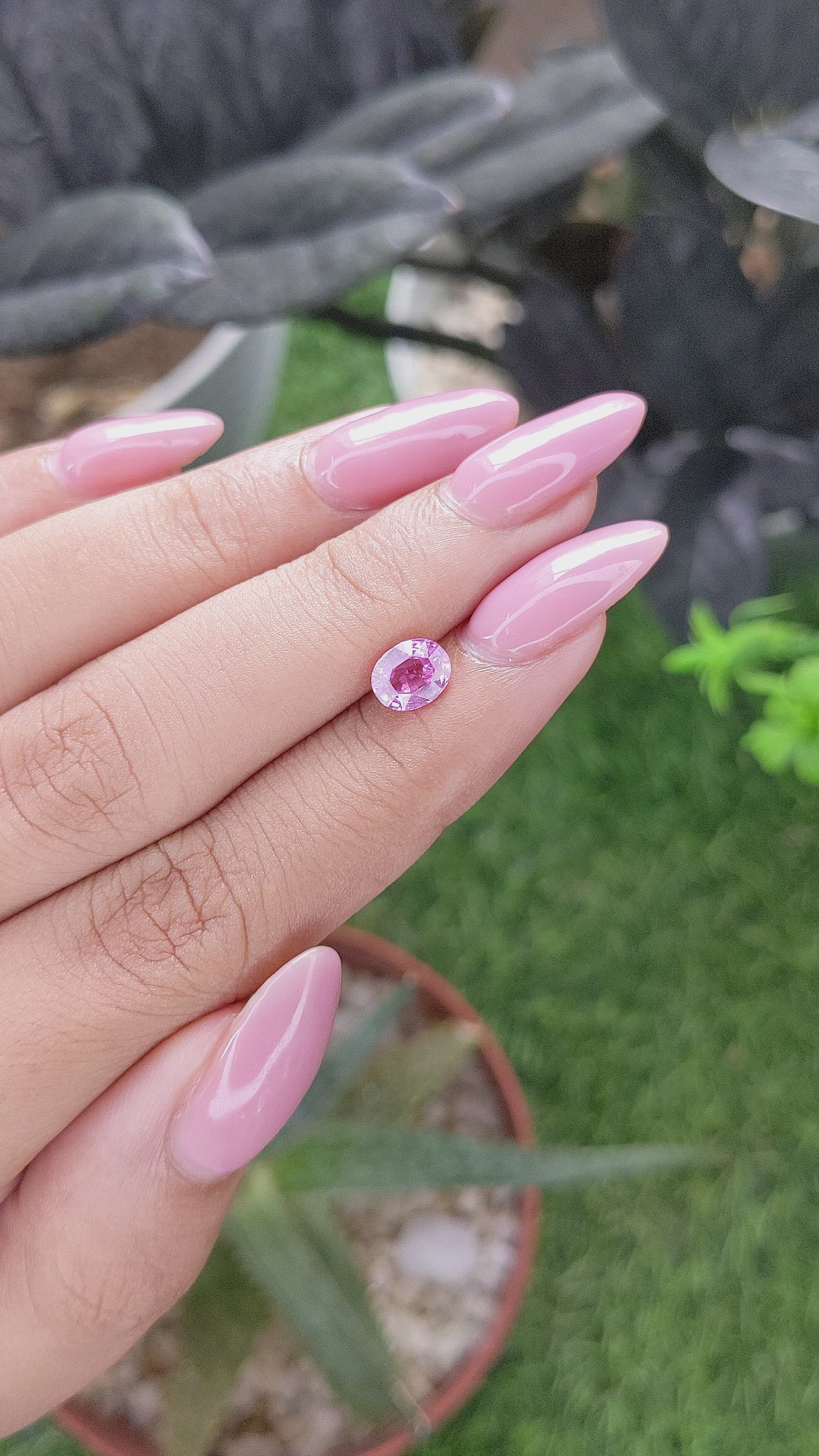 1.01 Ct. Pink Sapphire from Madagascar Size Video