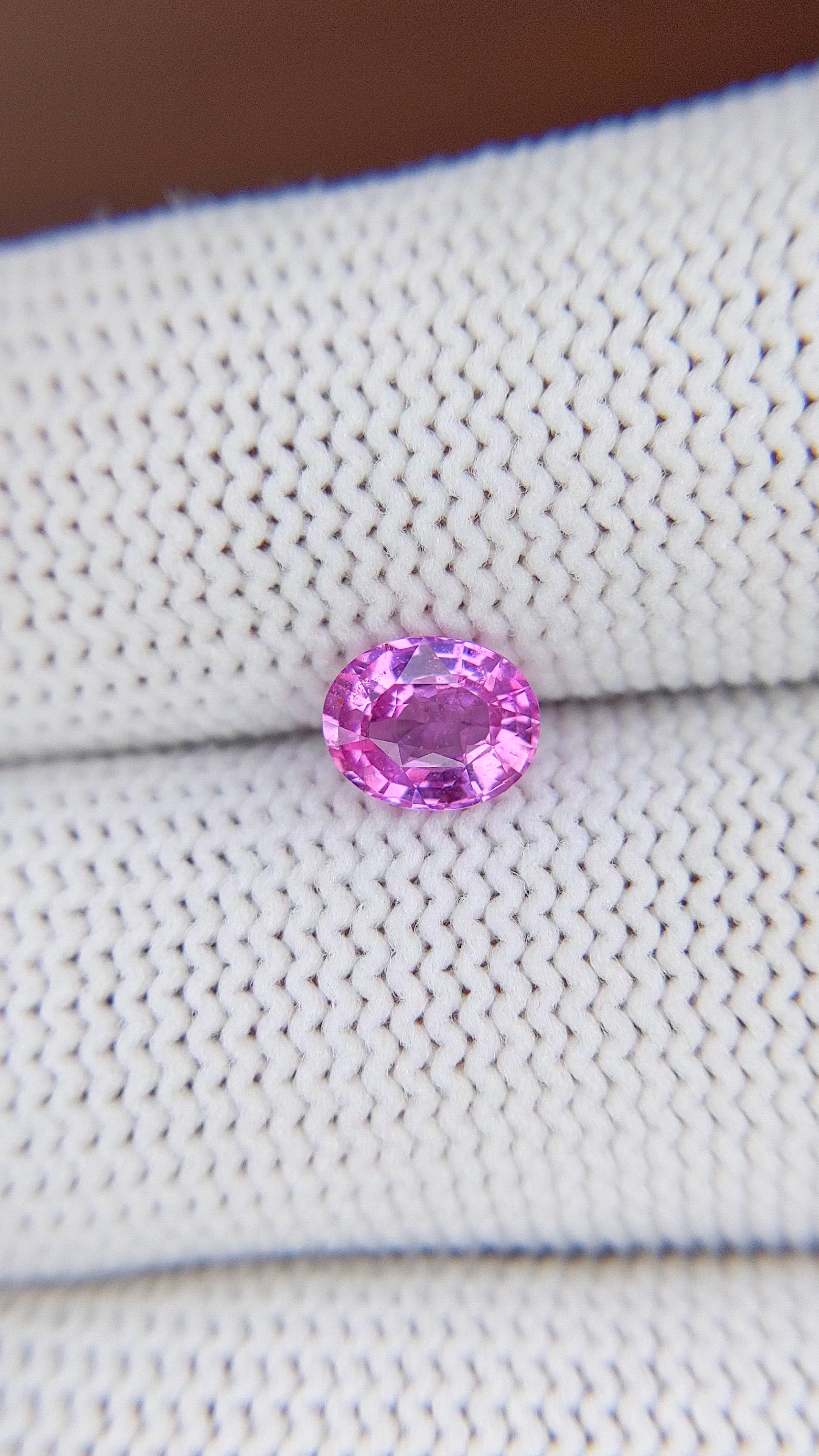 1.01 Ct. Pink Sapphire from Madagascar Size Video