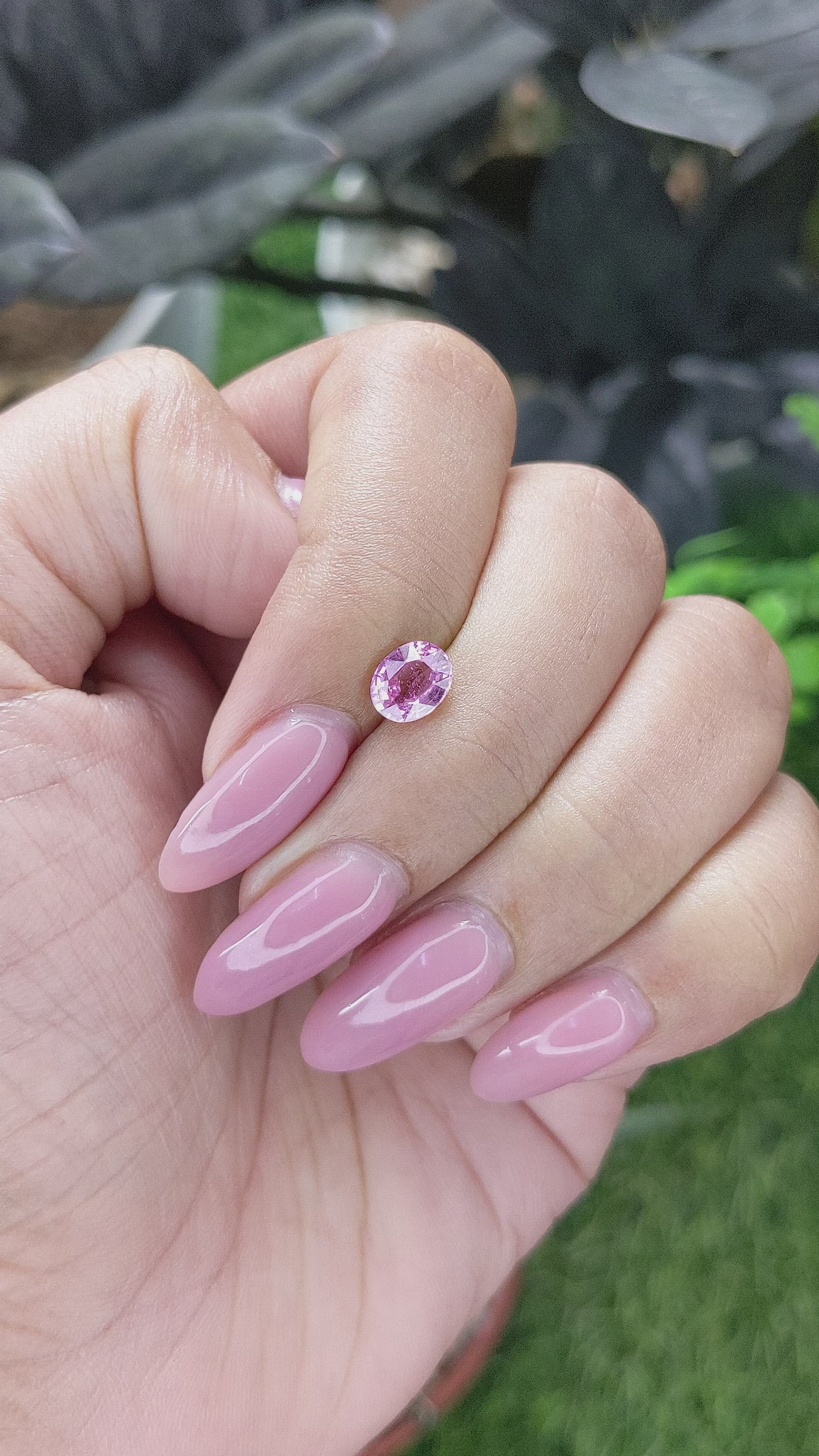 1.01 Ct. Pink Sapphire from Madagascar Size Video