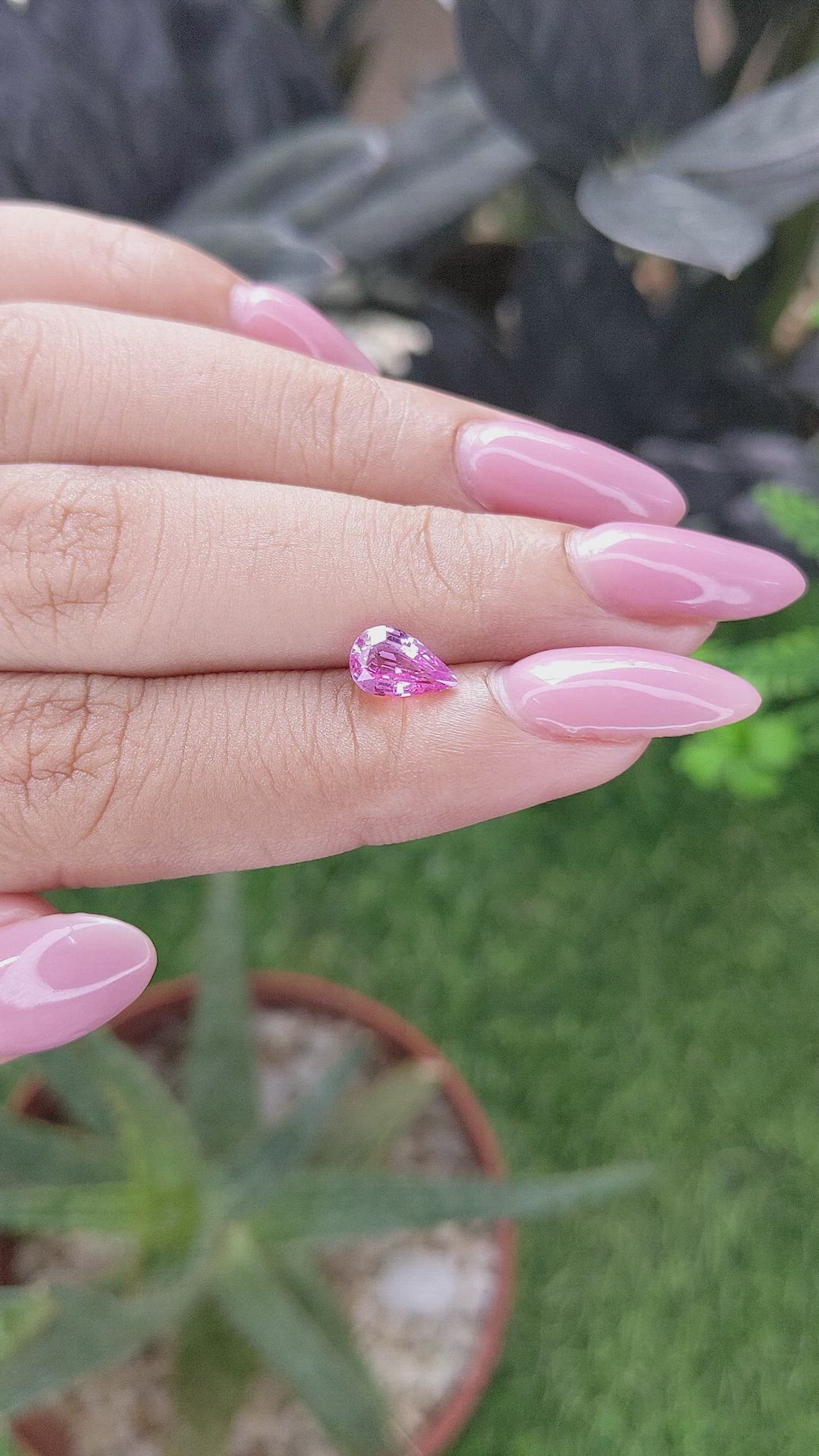 1.06 Ct. Pink Sapphire from Madagascar Size Video