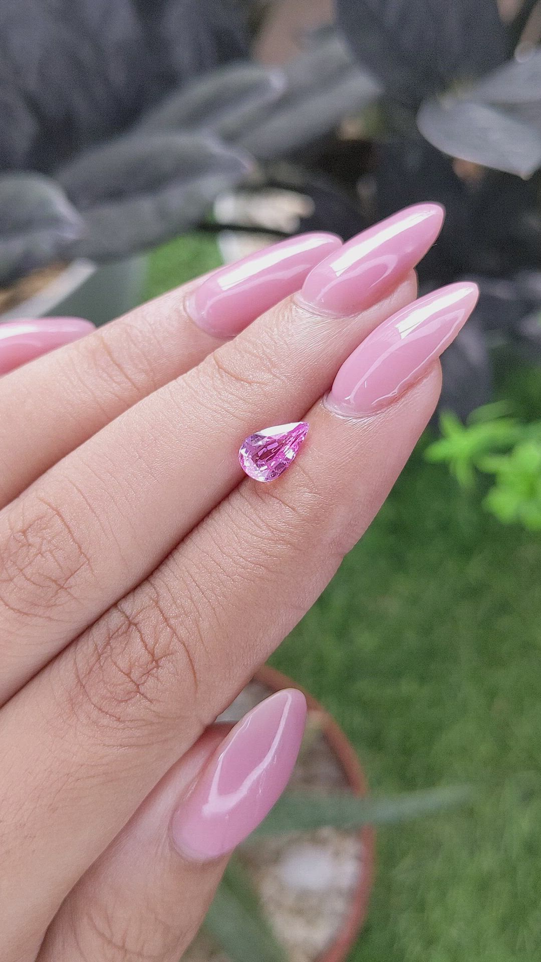 1.06 Ct. Pink Sapphire from Madagascar Size Video