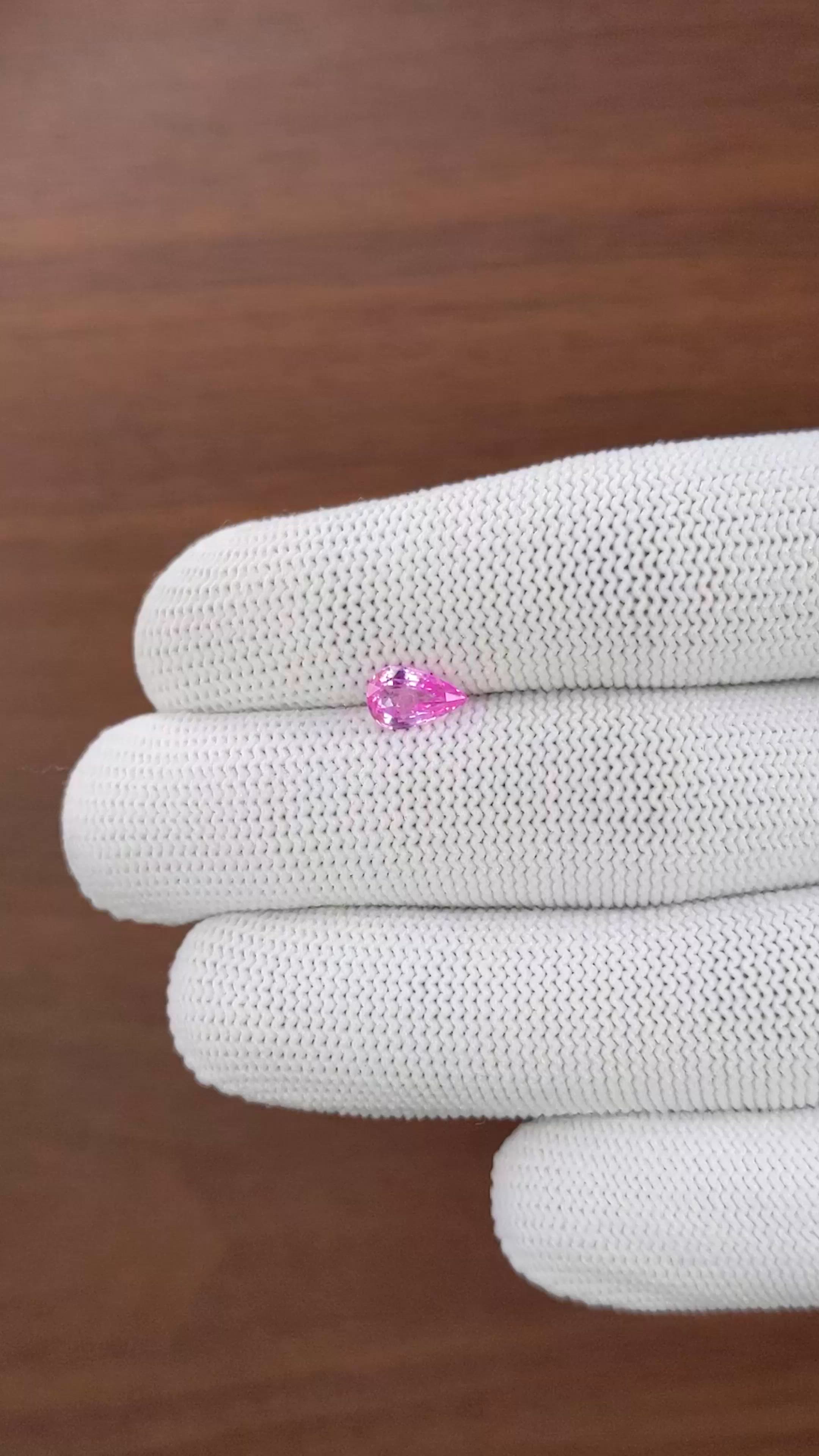 1.06 Ct. Pink Sapphire from Madagascar Size Video