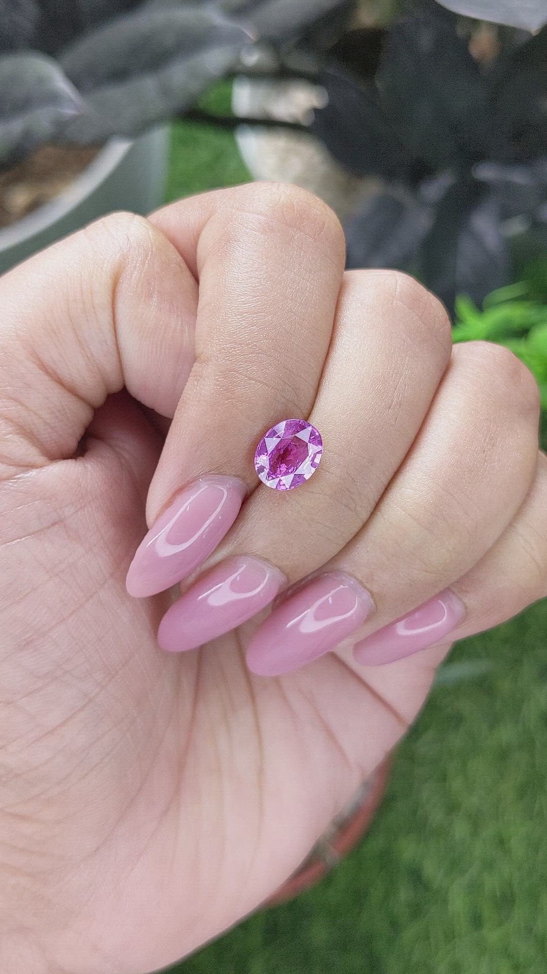 1.99 Ct. Pinkish Purple Sapphire from Madagascar Size Video