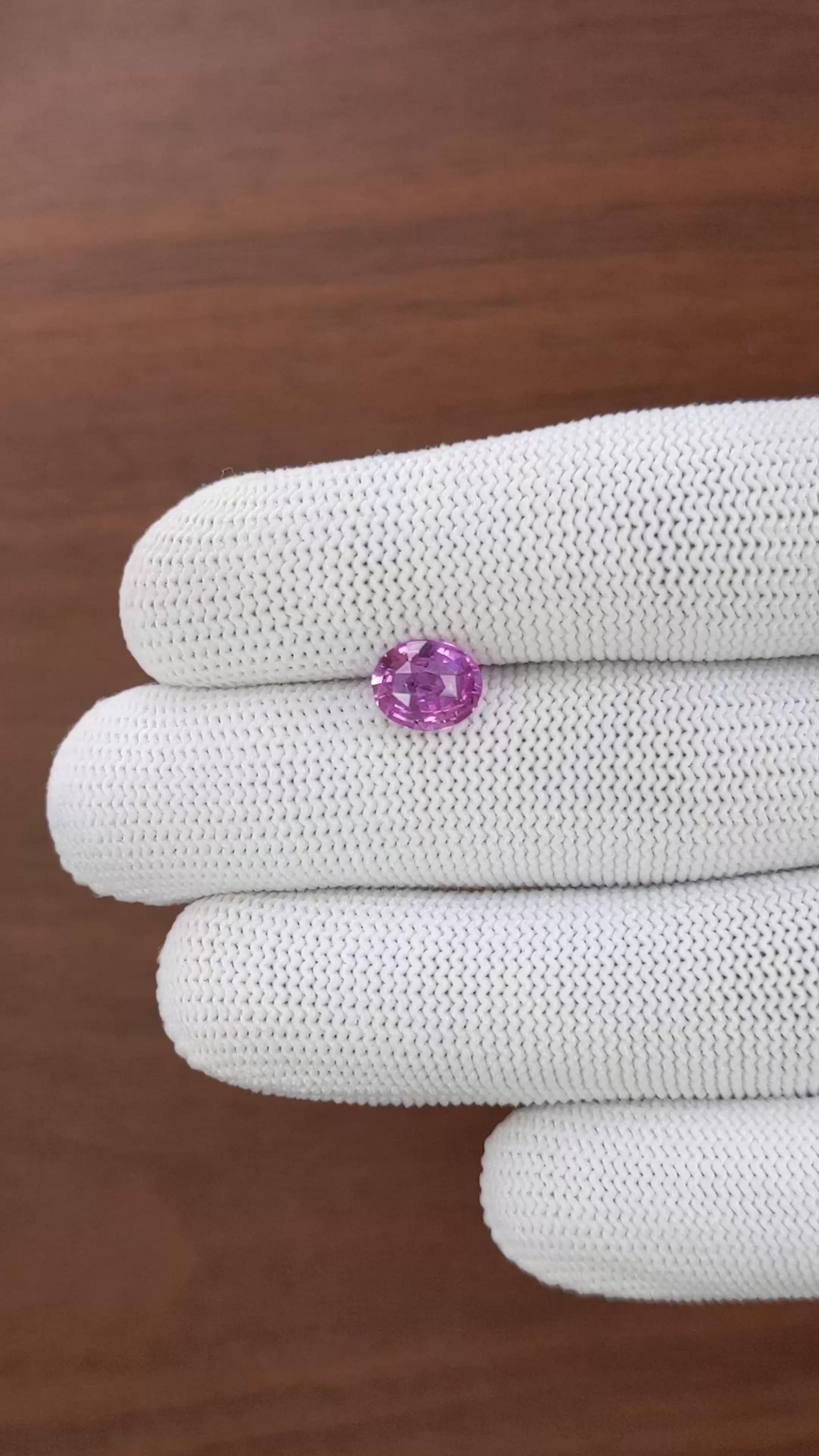 1.99 Ct. Pinkish Purple Sapphire from Madagascar Size Video