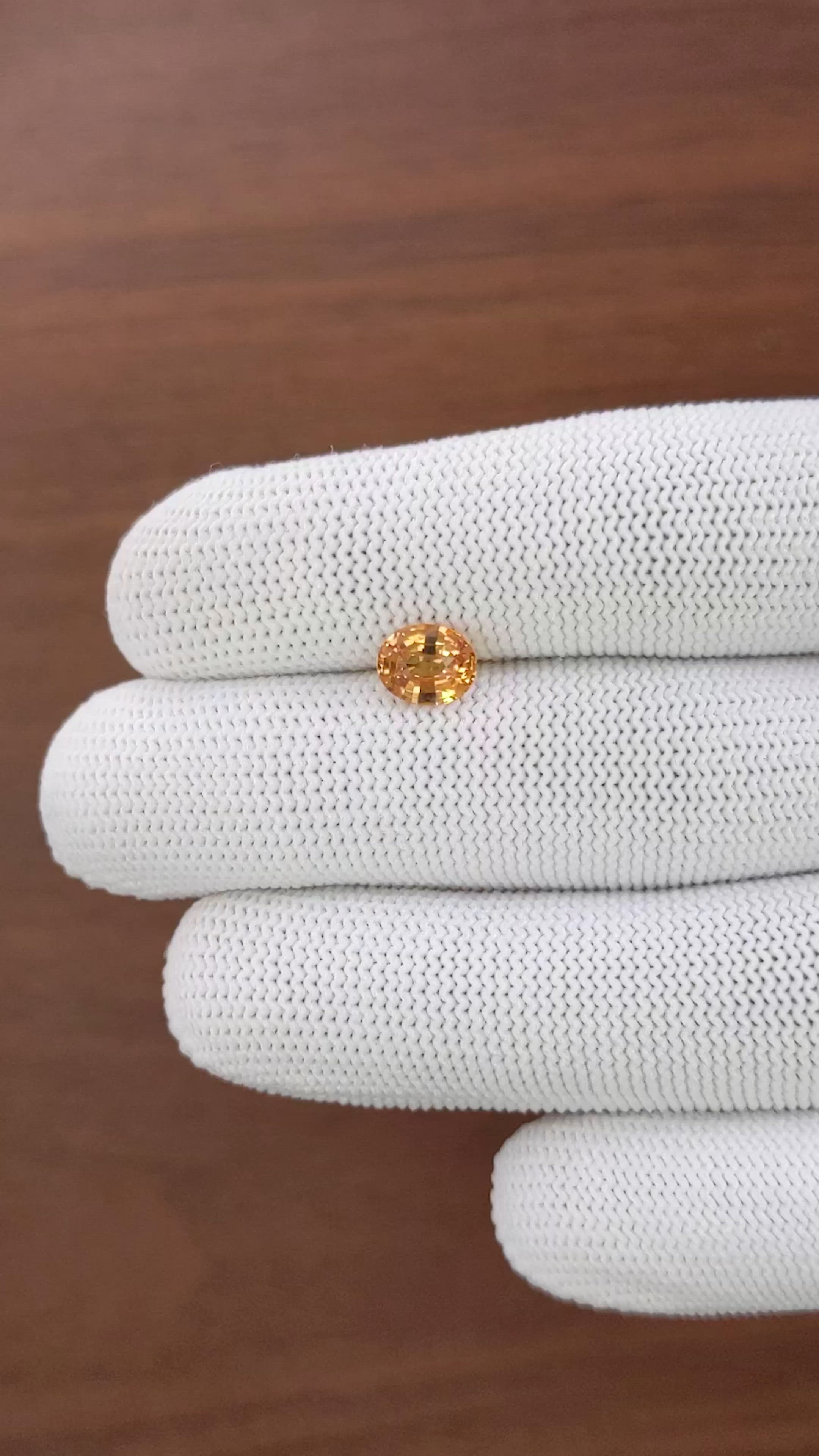 1.56 Ct. Padparadscha Sapphire from Madagascar Size Video