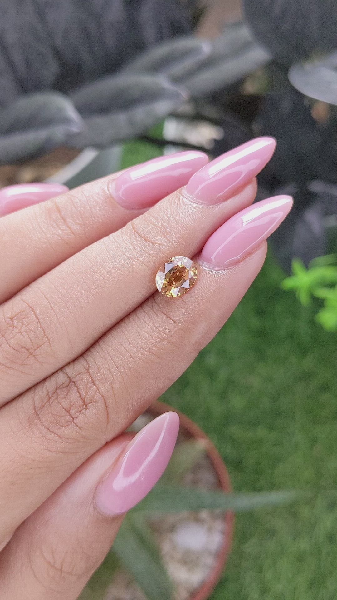 1.56 Ct. Padparadscha Sapphire from Madagascar Size Video