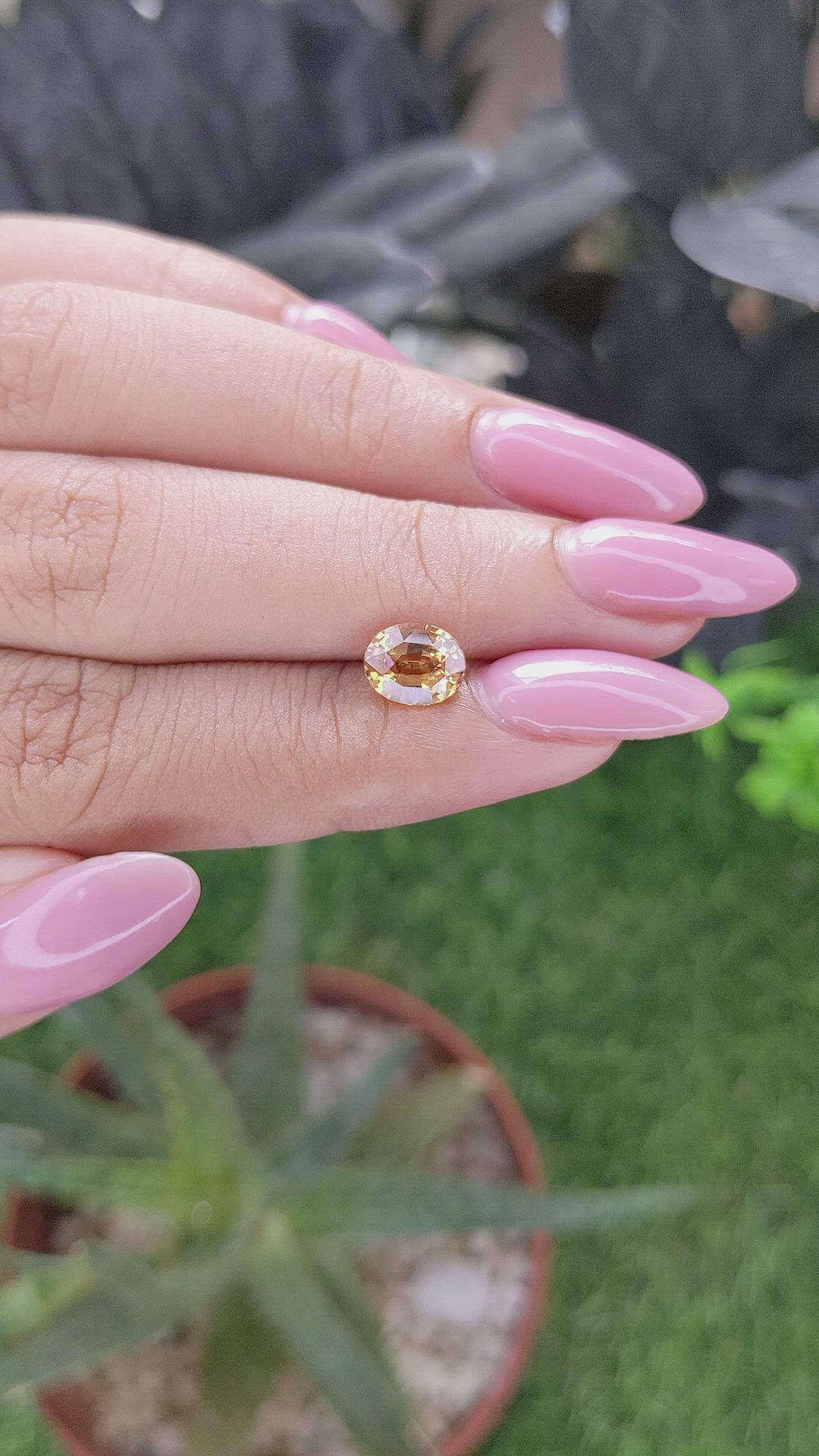 1.56 Ct. Padparadscha Sapphire from Madagascar Size Video