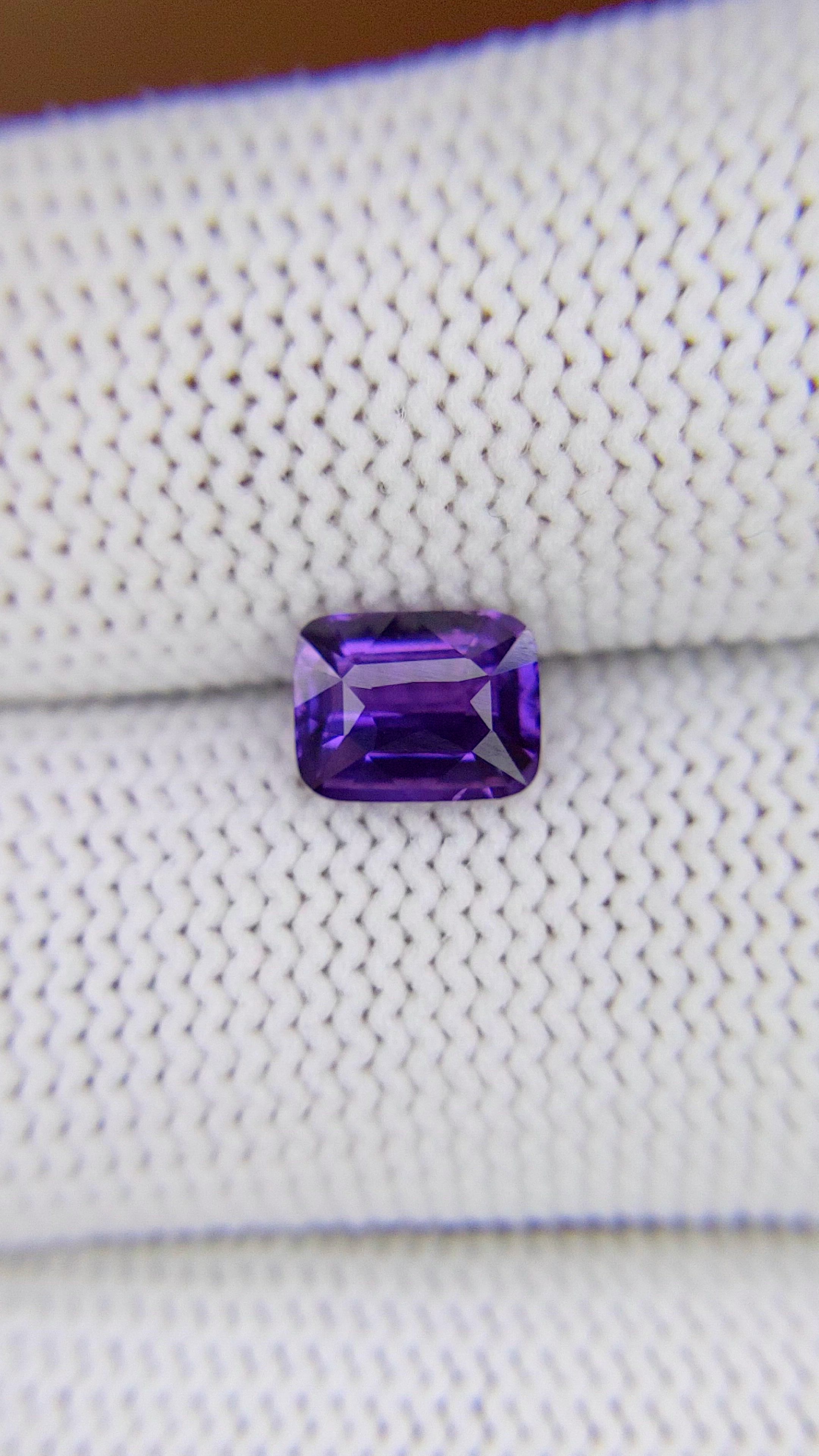 1.55 Ct. Purple Sapphire from Madagascar Size Video