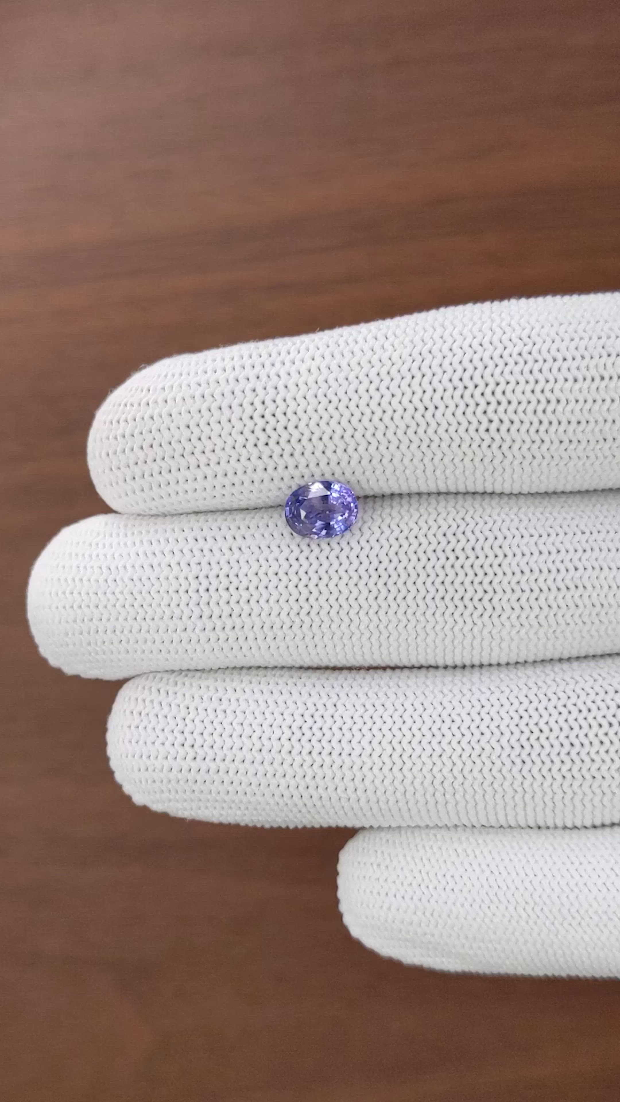 1.51 Ct. Purple Sapphire from Madagascar Size Video