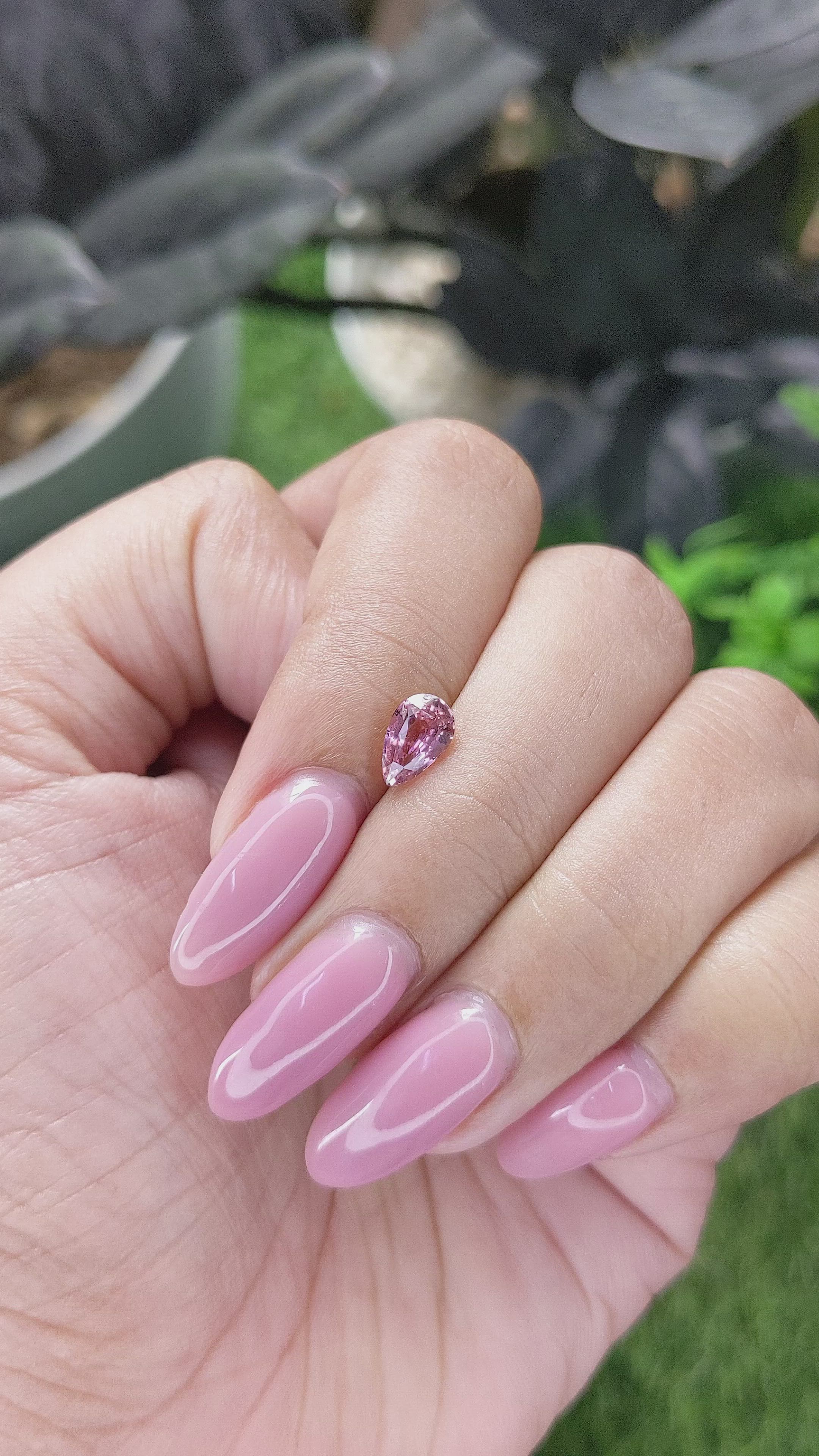 1.02 Ct. Padparadscha Sapphire from Madagascar Size Video