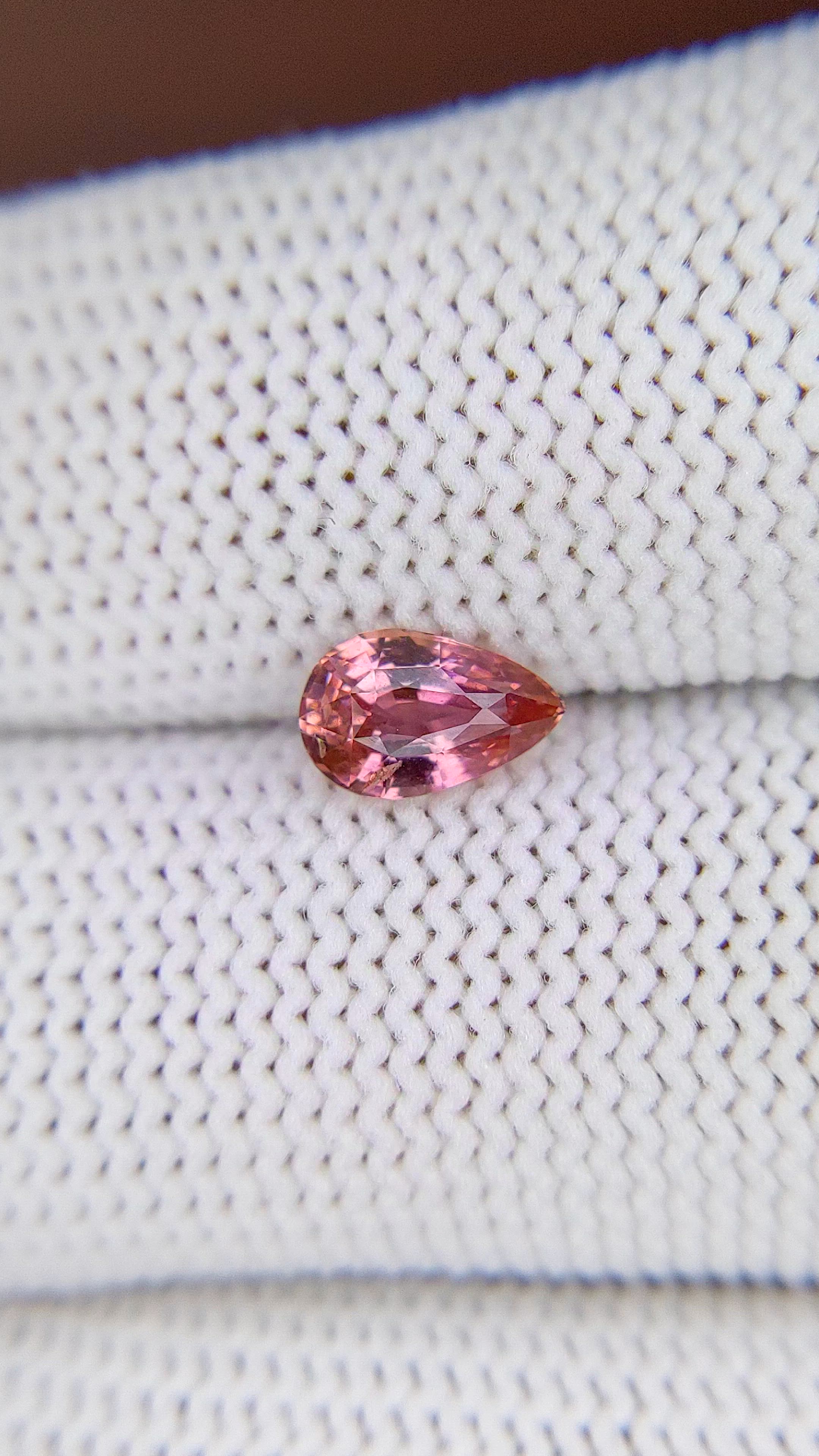 1.02 Ct. Padparadscha Sapphire from Madagascar Size Video