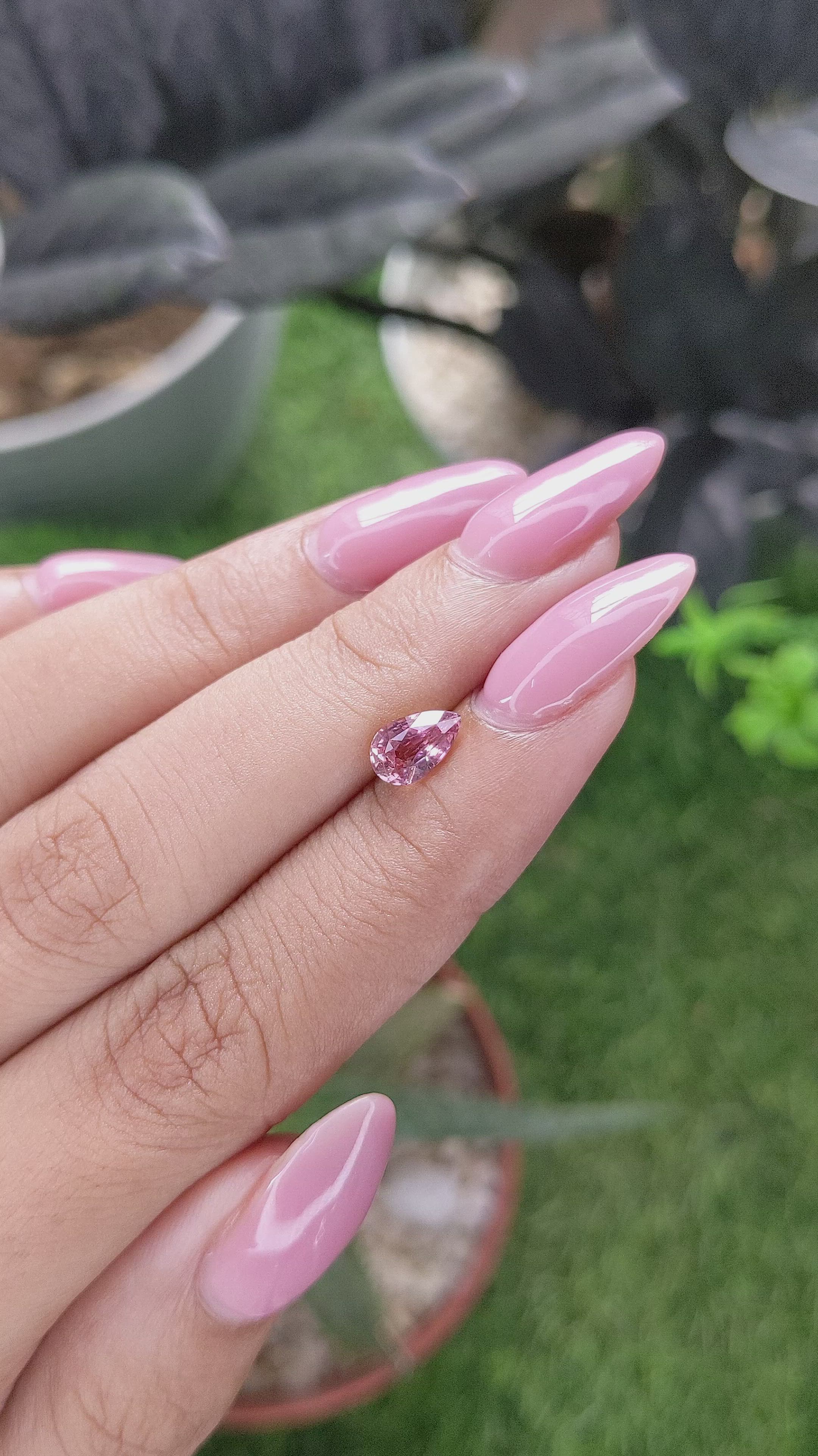 1.02 Ct. Padparadscha Sapphire from Madagascar Size Video